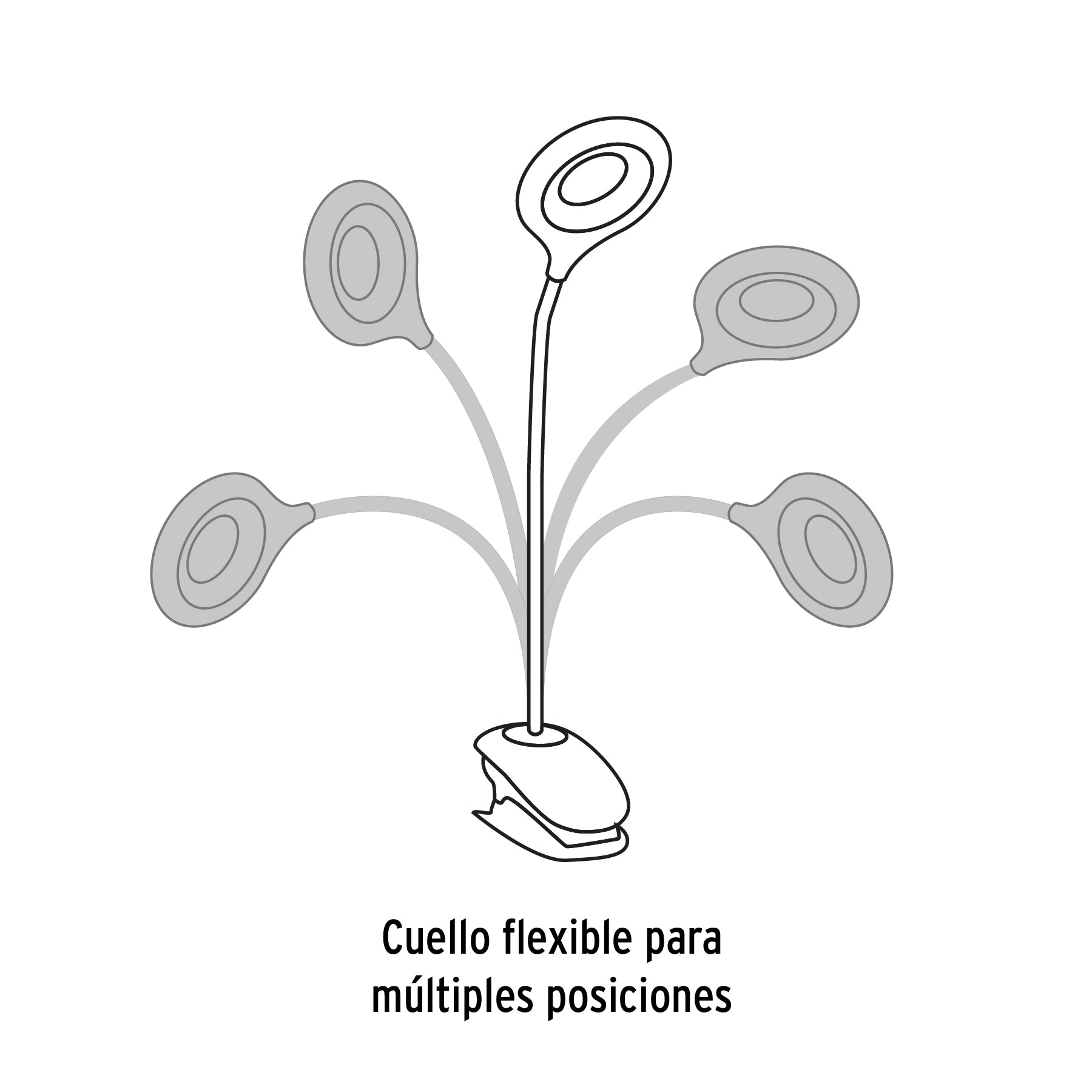 Lámpara escritorio LED 4 W recargable c/clip, 3 intensidades
