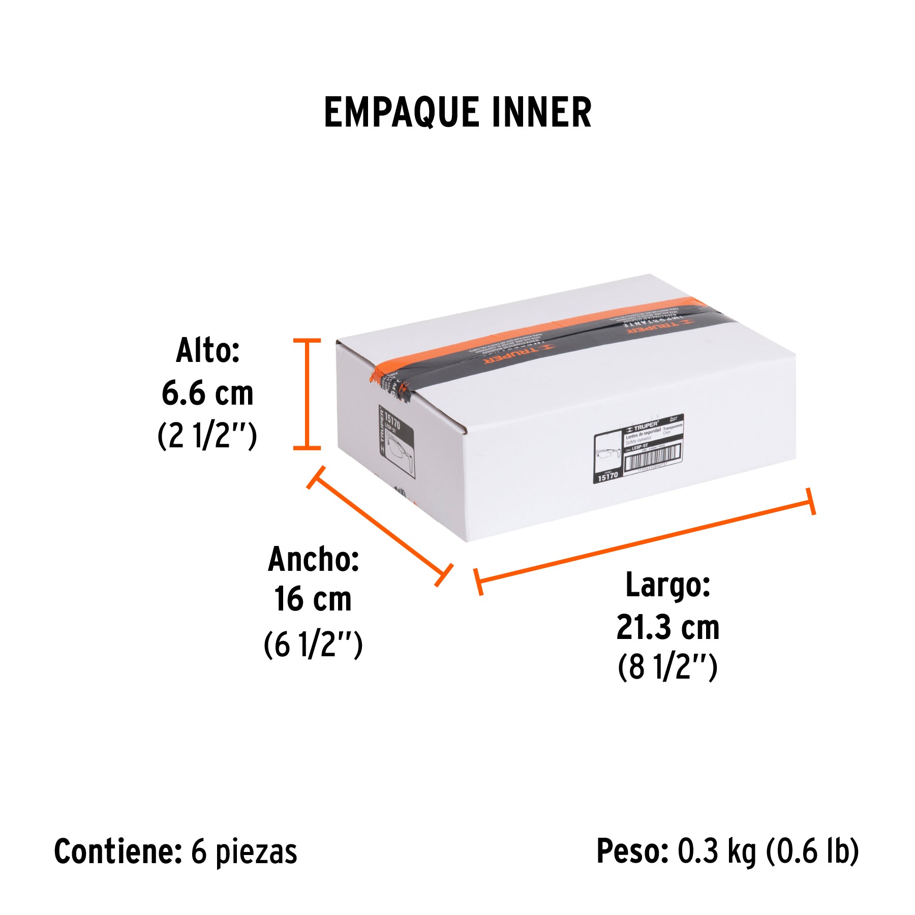 Lentes seguridad claros antiempaño c/cordón ajustable, Sport - Empaque