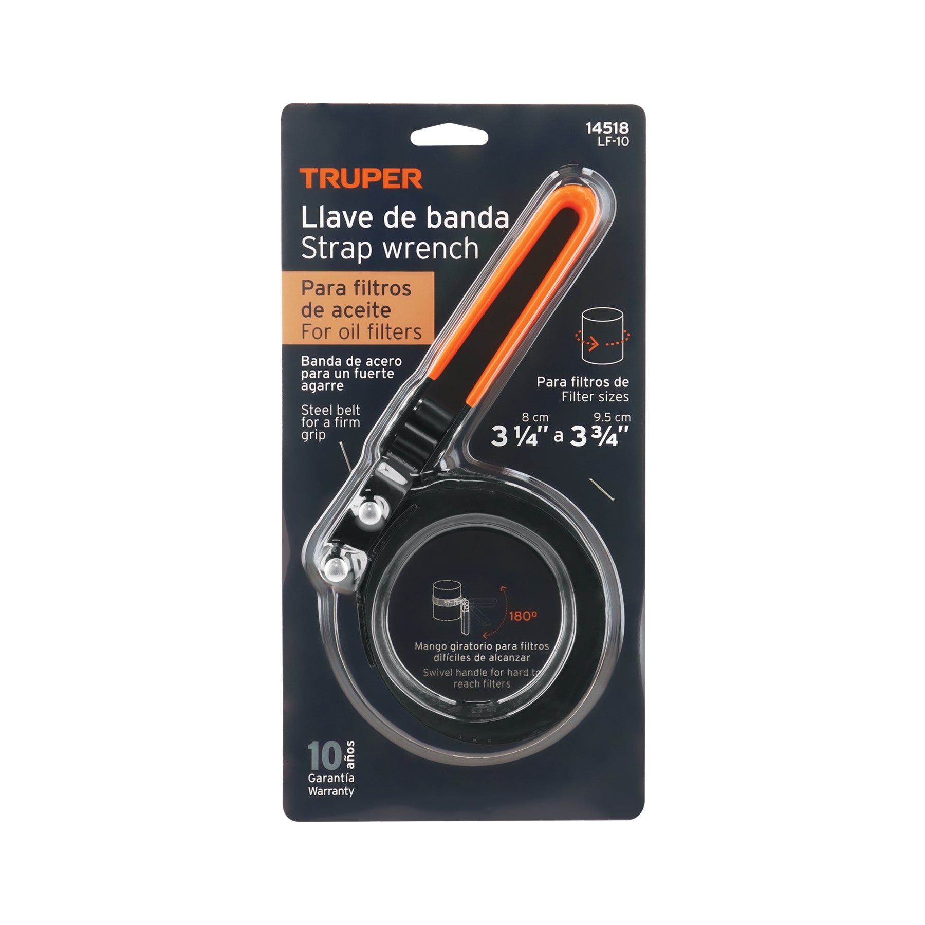 Llave de banda metálica 3-1/4"-3-3/4" para filtro de aceite