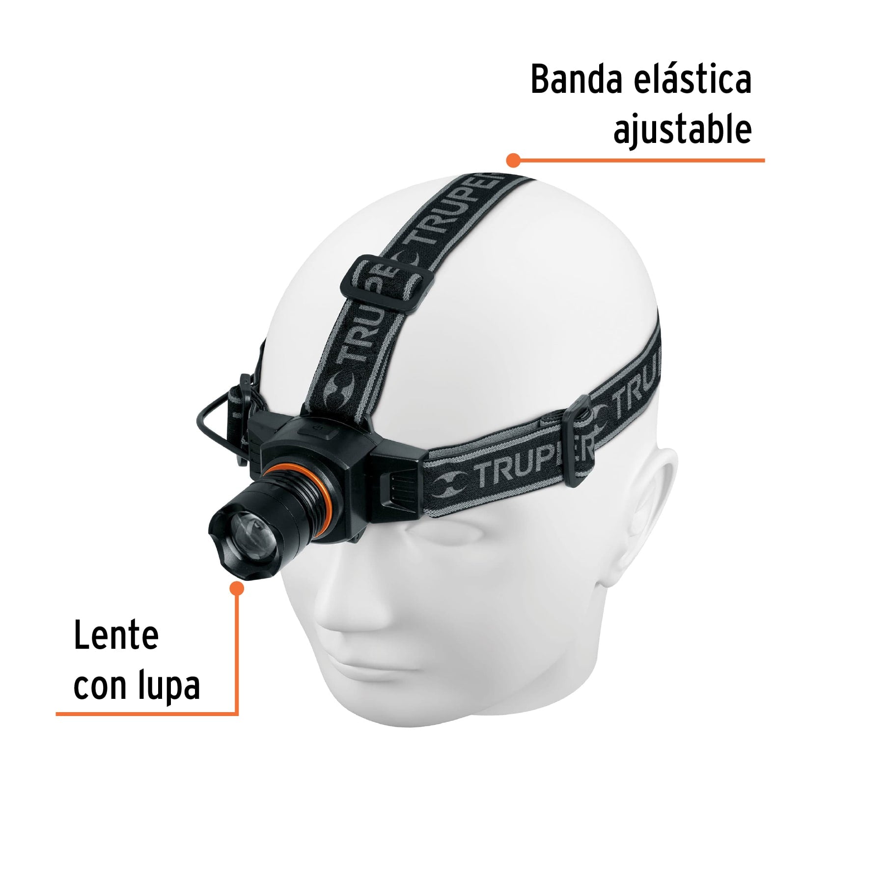 Linterna de minero LED 160 lm, recargable, TRUPER EXPERT