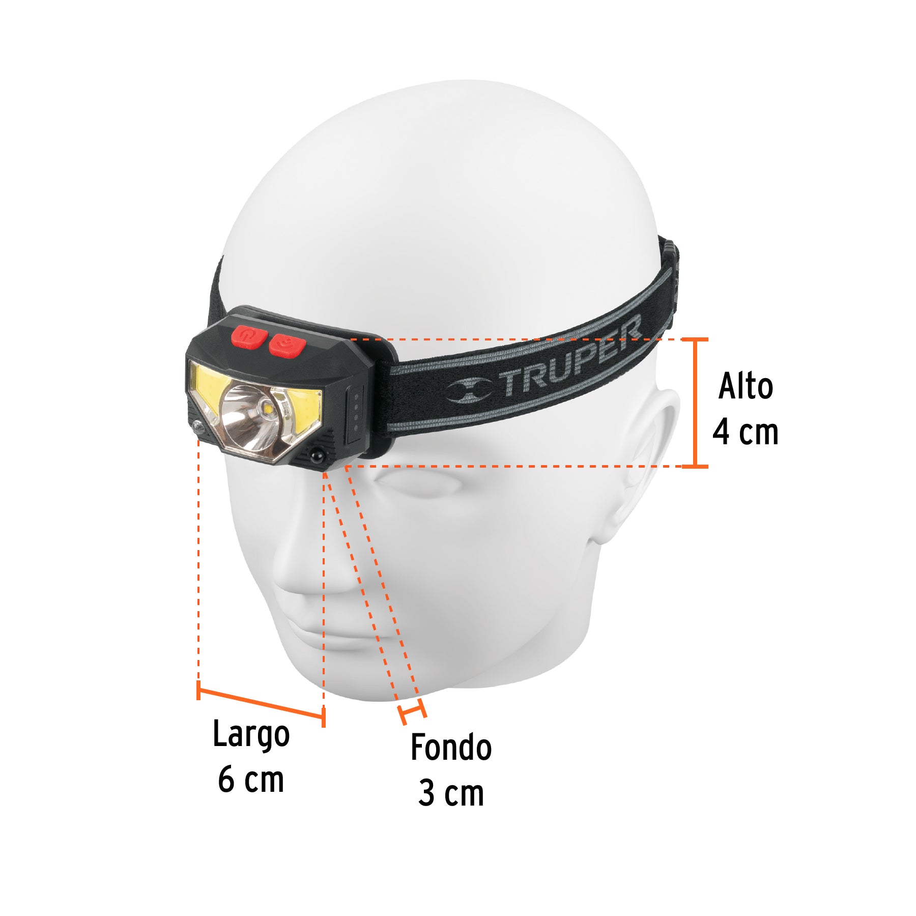 Linterna de minero LED 270 lm con sensor recargable, TRUPER