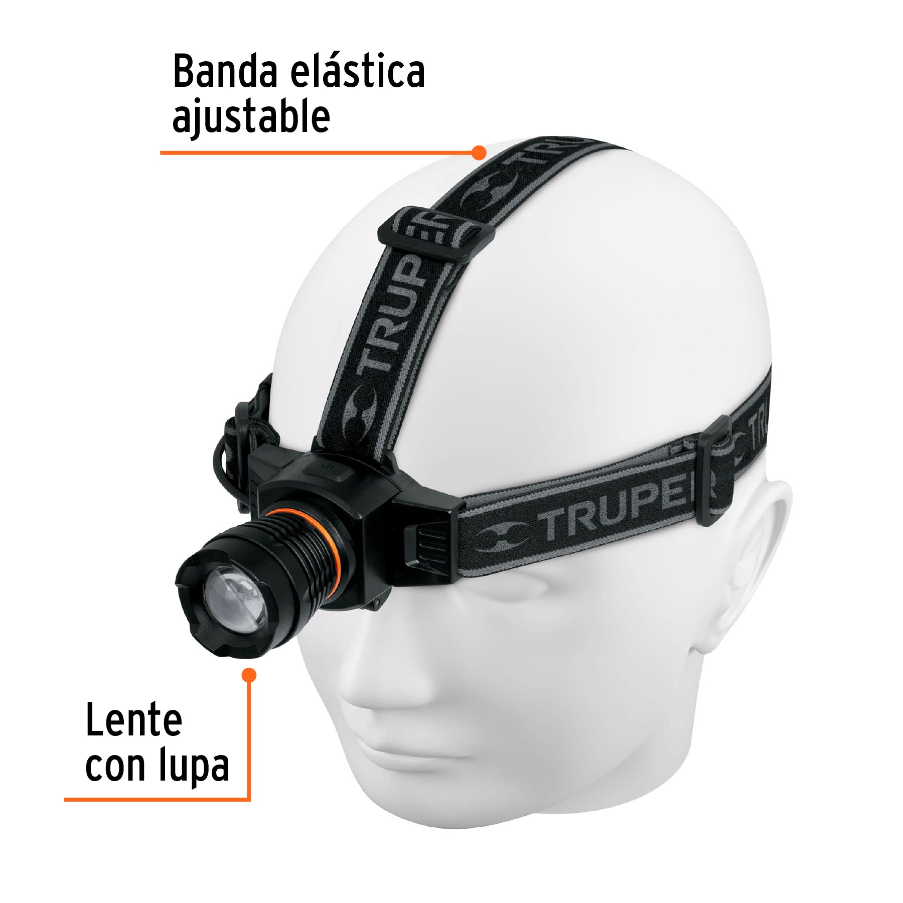 Linterna de minero LED 430 lm, recargable, TRUPER EXPERT