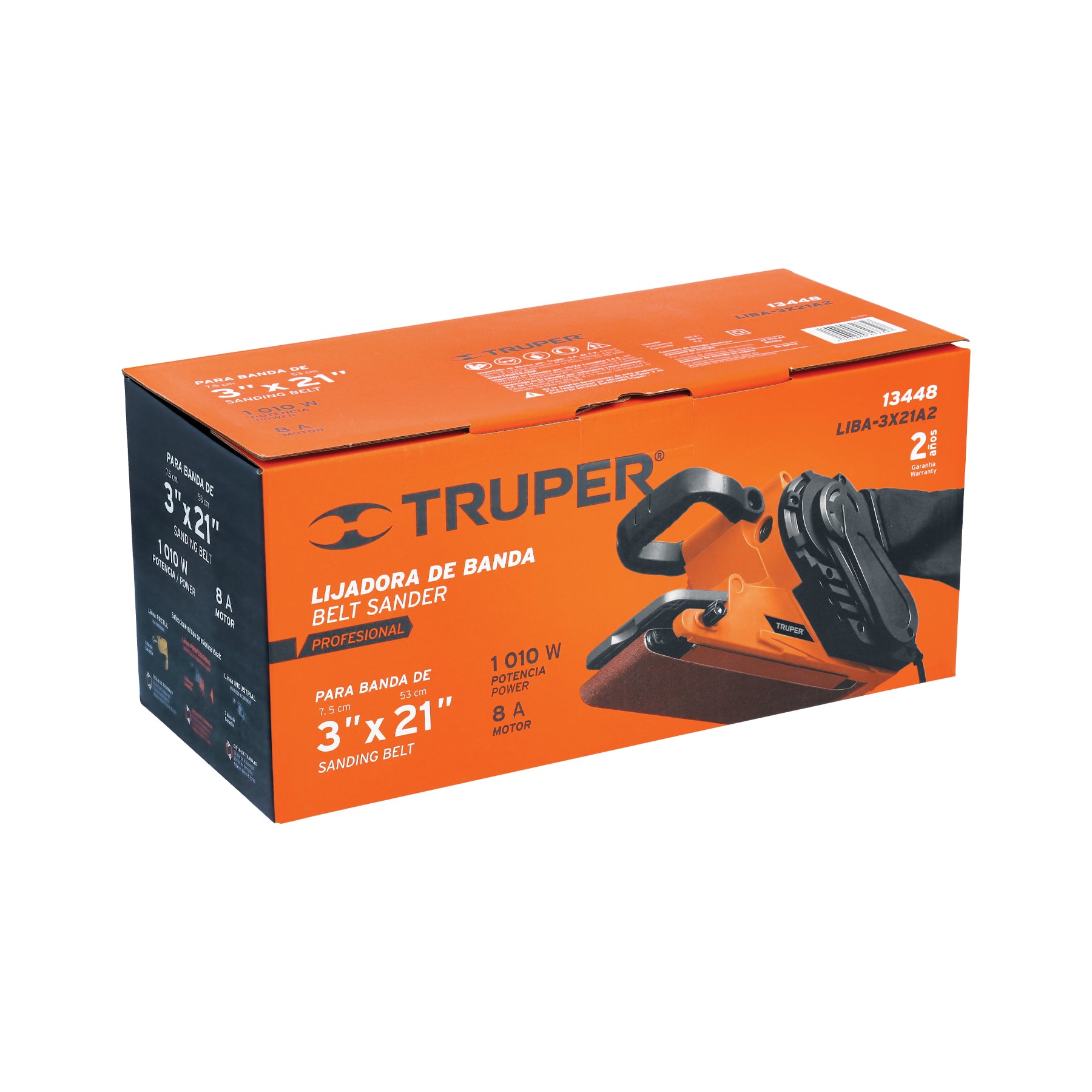 Lijadora de banda 3 x 21", 1010W, TRUPER PRO