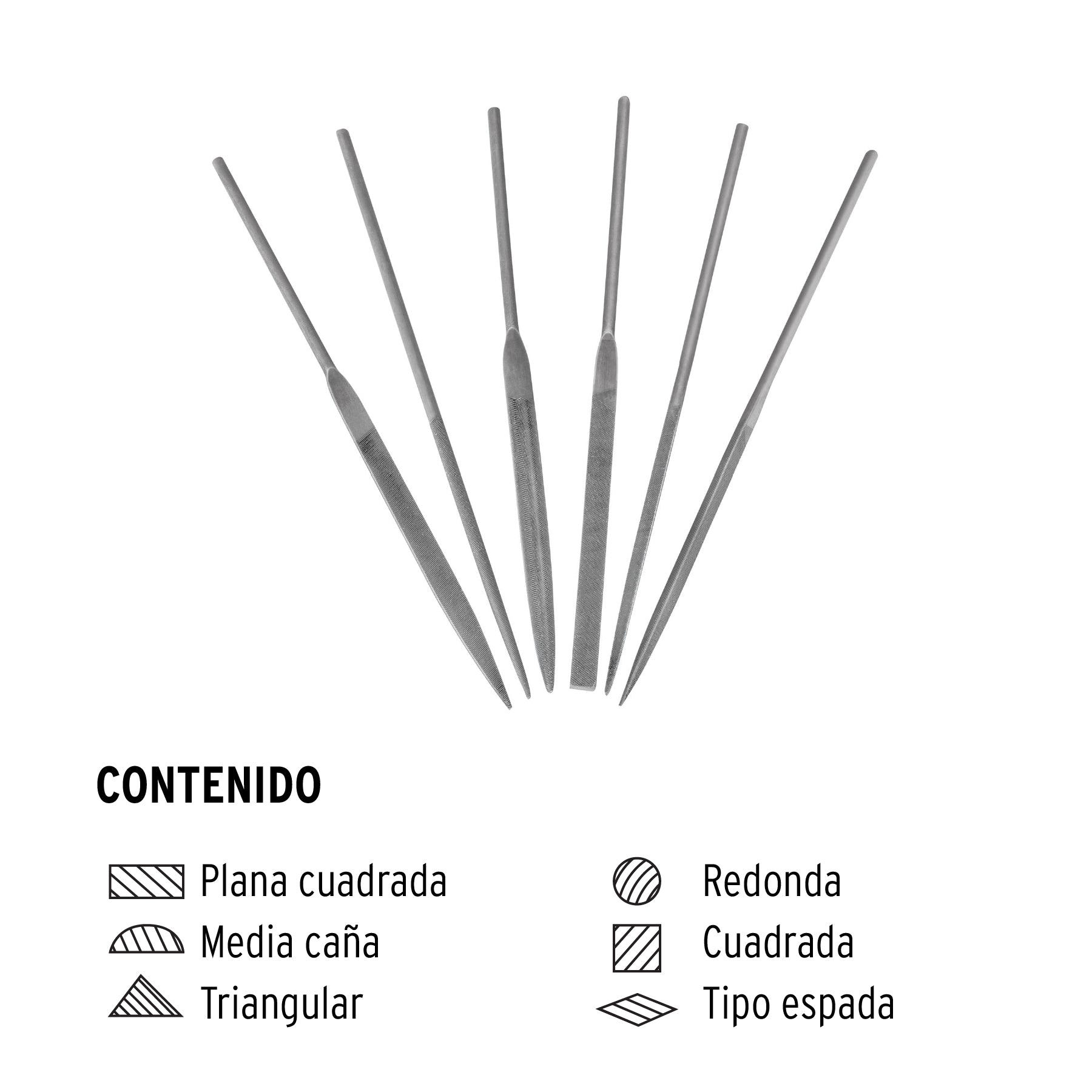 Juego de 6 limas para joyero, TRUPER