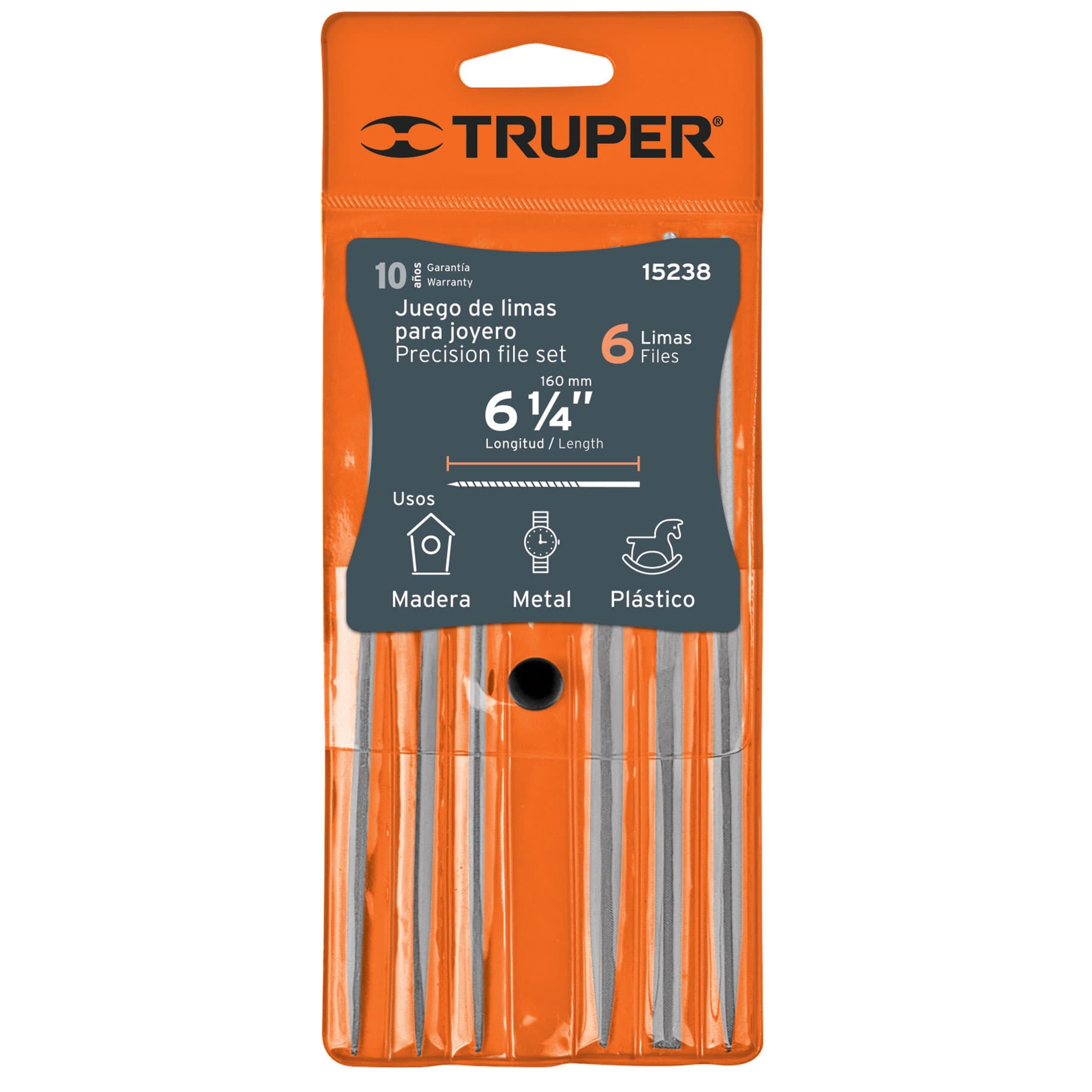 Juego de 6 limas para joyero, TRUPER