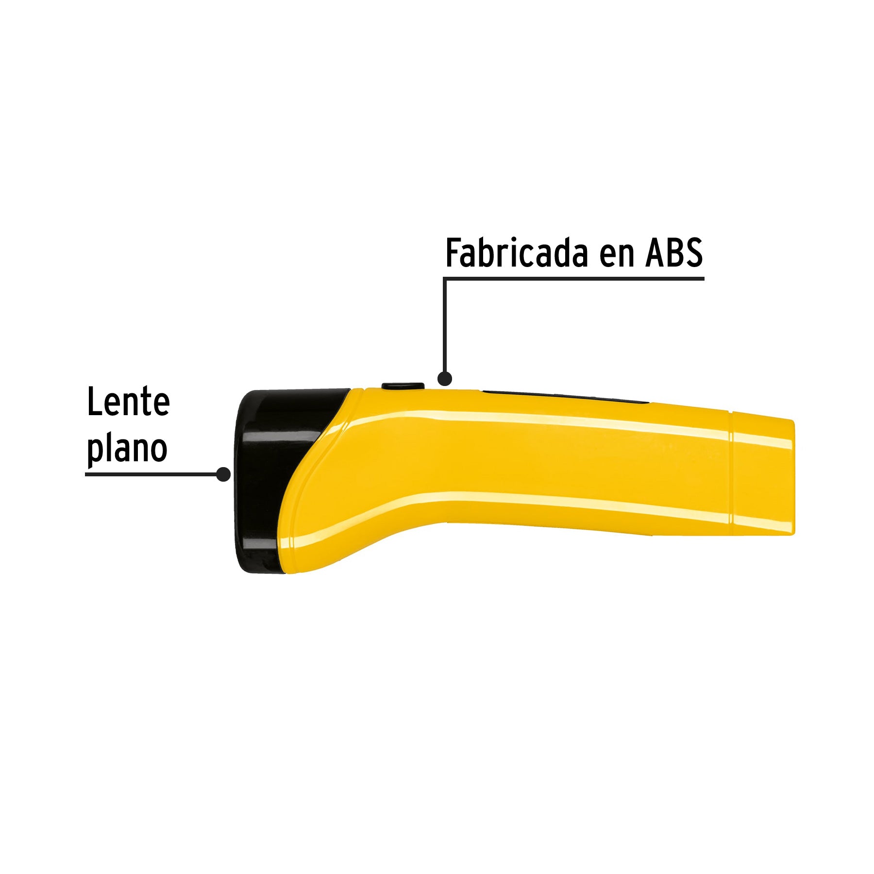 Linterna plástica de LED, 70 lm, recargable, PRETUL