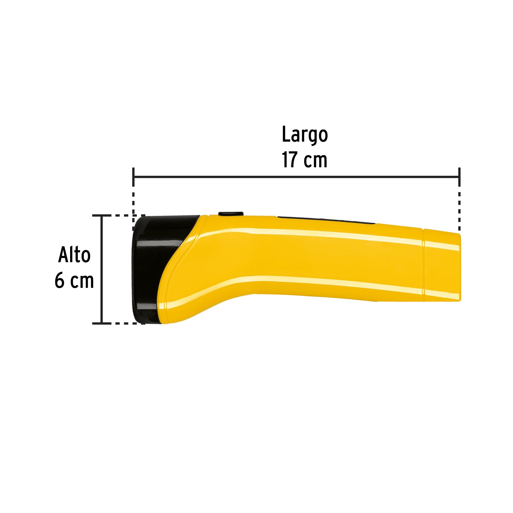 Linterna plástica de LED, 70 lm, recargable, PRETUL