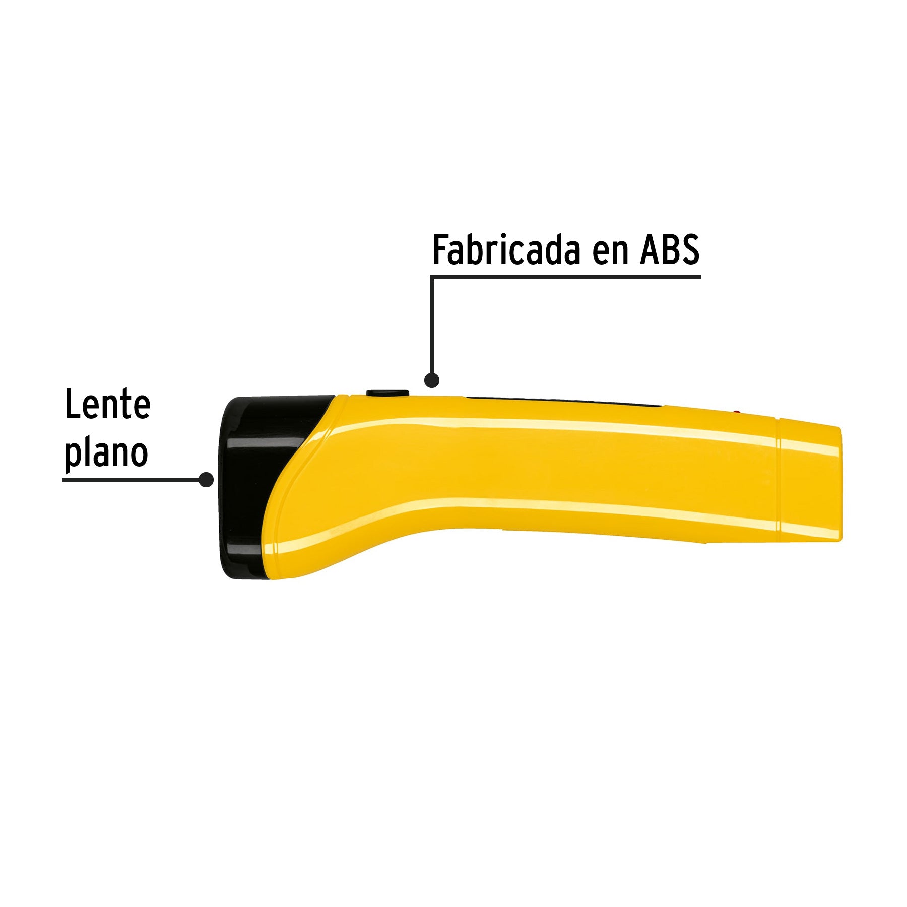 Linterna plástica de LED, 80 lm, recargable, PRETUL