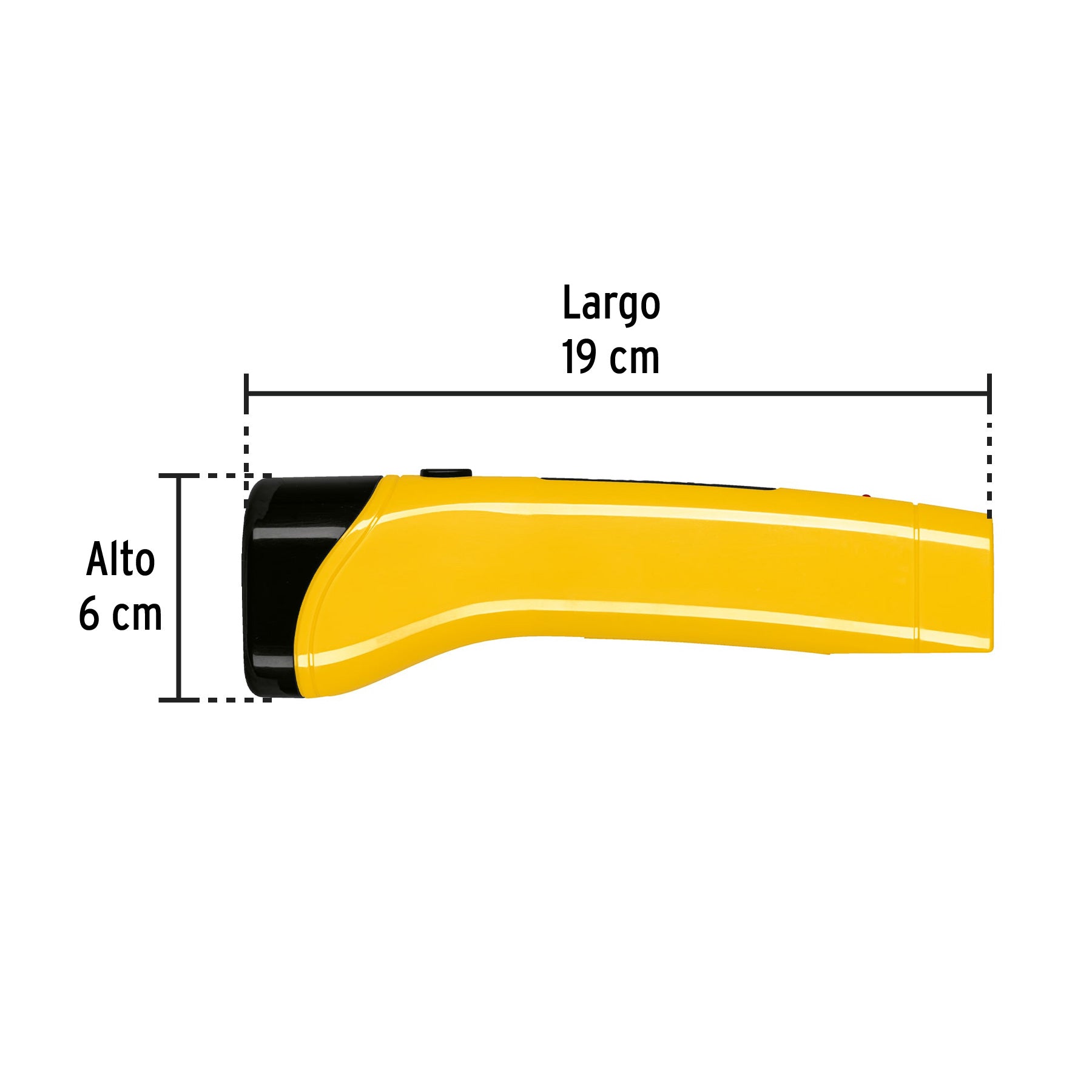 Linterna plástica de LED, 80 lm, recargable, PRETUL
