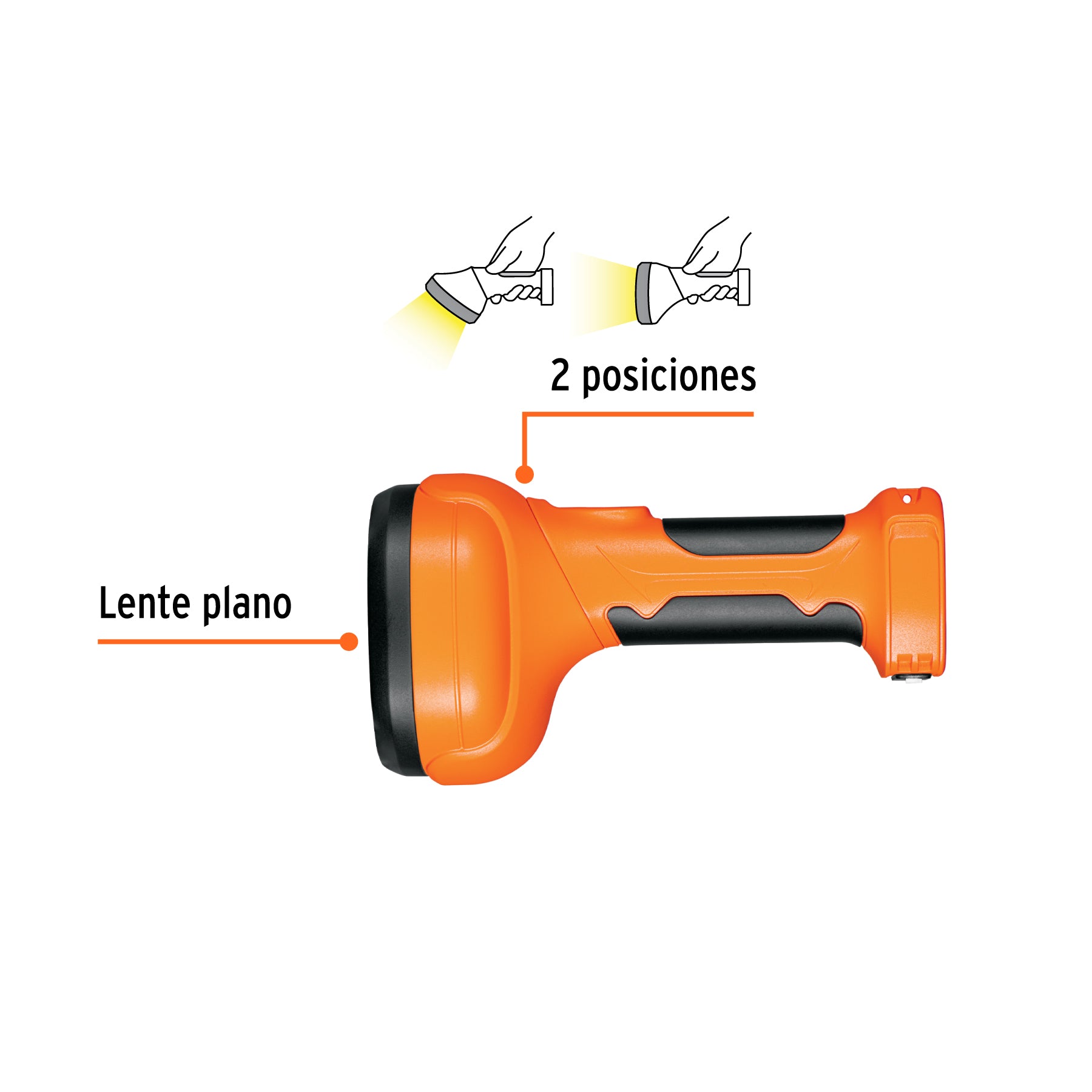 Linterna plástica de LED 300 lm, recargable, TRUPER