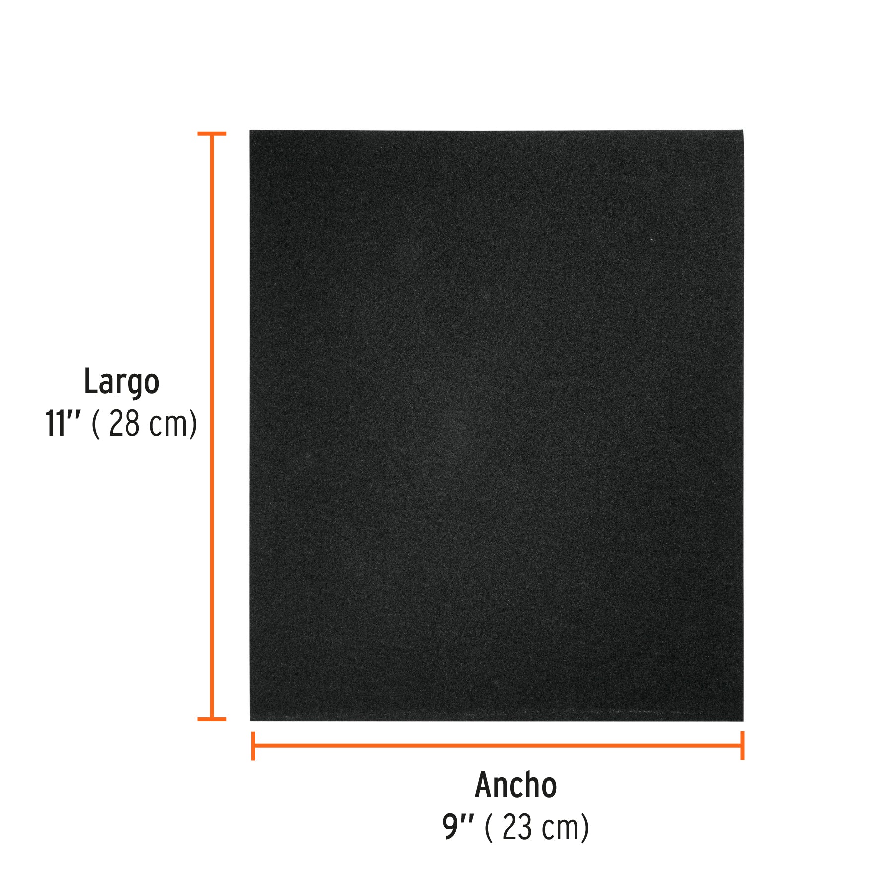 Lija de esmeril negra grano 120 de óxido de aluminio, TRUPER