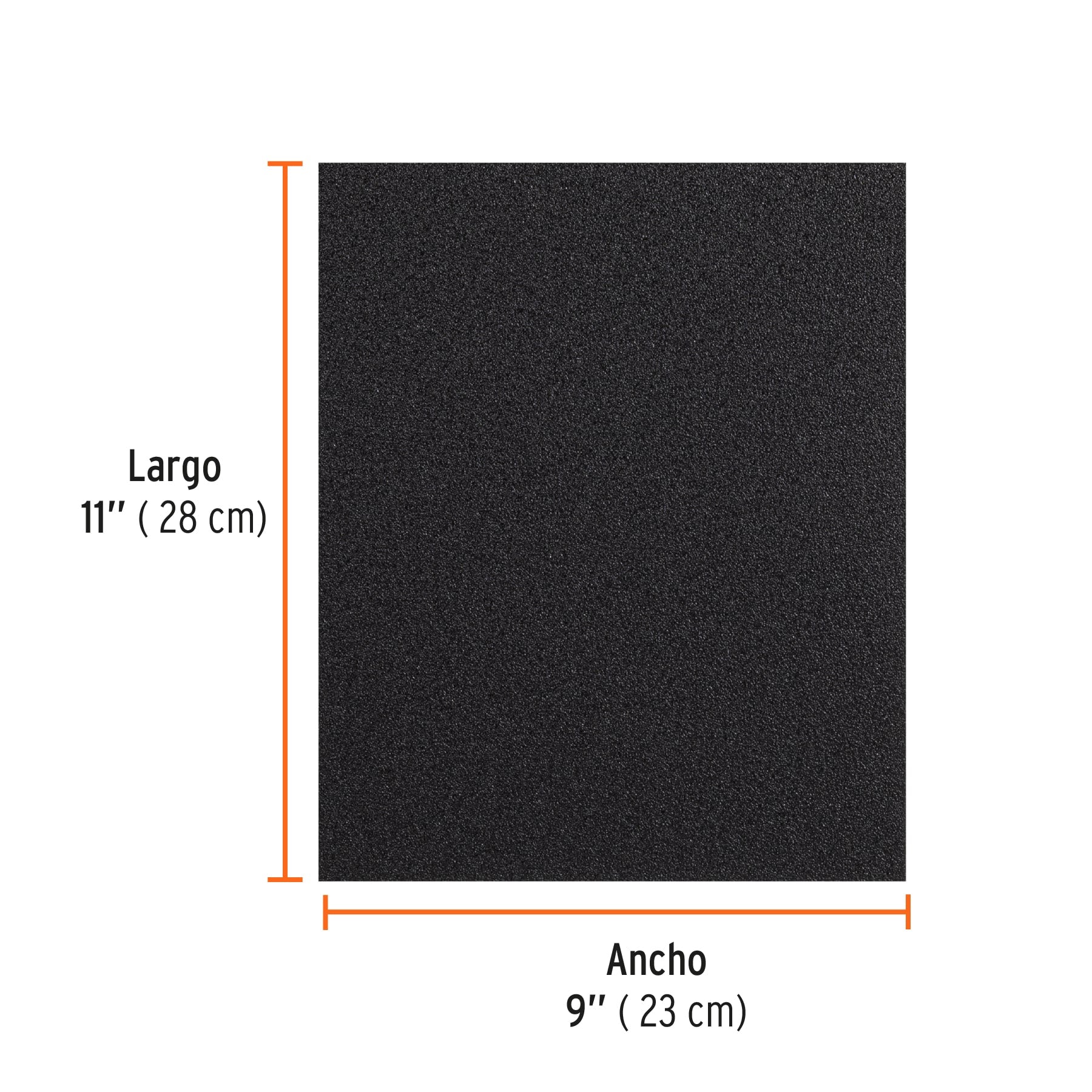 Lija de esmeril negra grano 80 de óxido de aluminio, TRUPER
