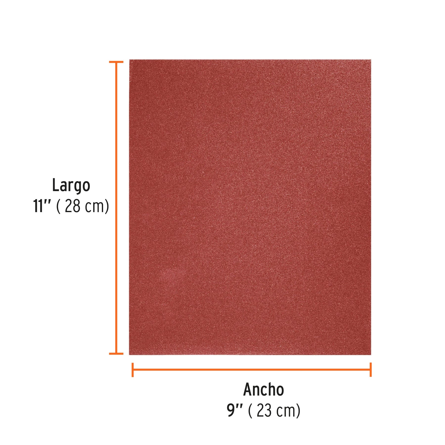 Lija de esmeril roja grano 100 de óxido de aluminio, TRUPER
