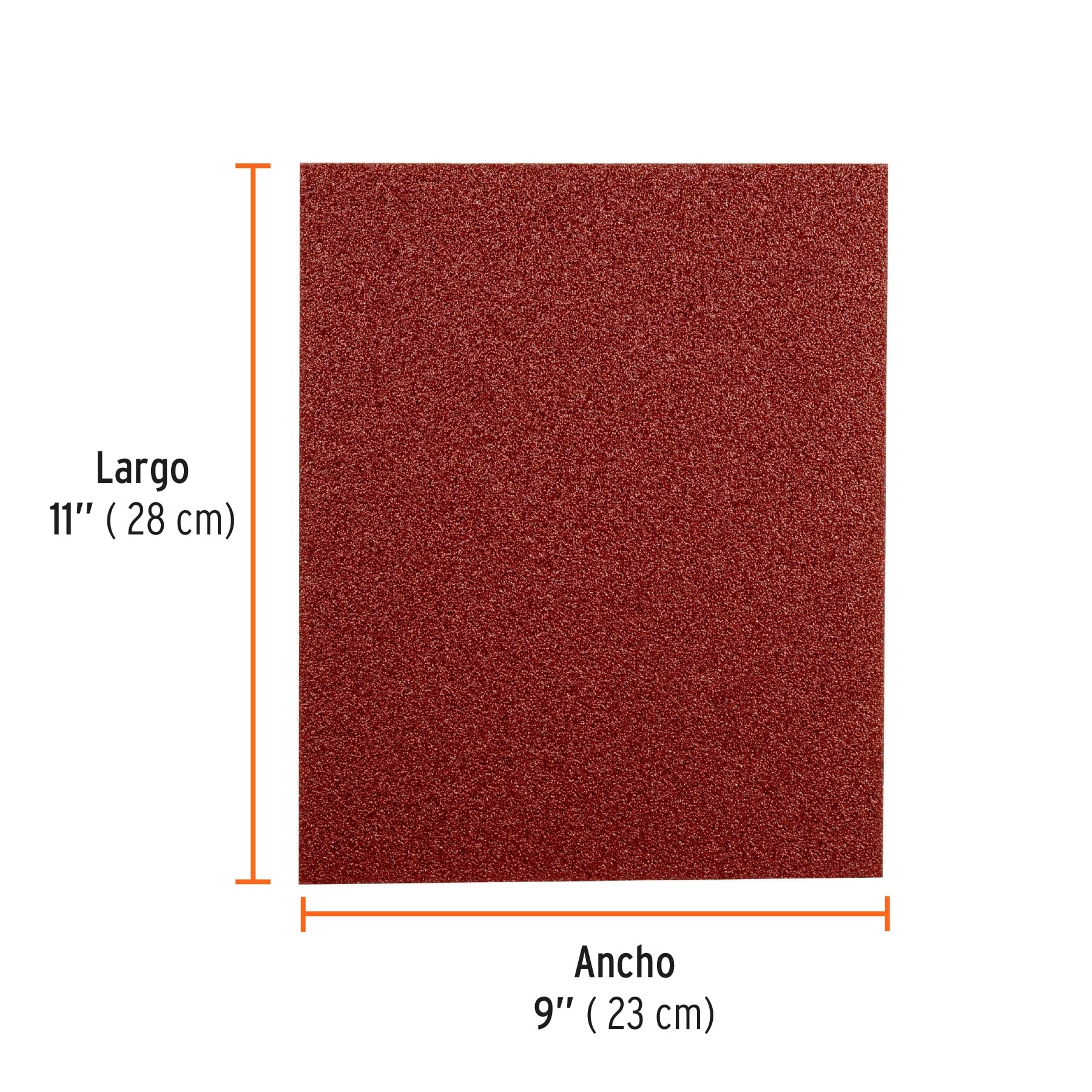 Lija de esmeril roja grano 40 de óxido de aluminio, TRUPER