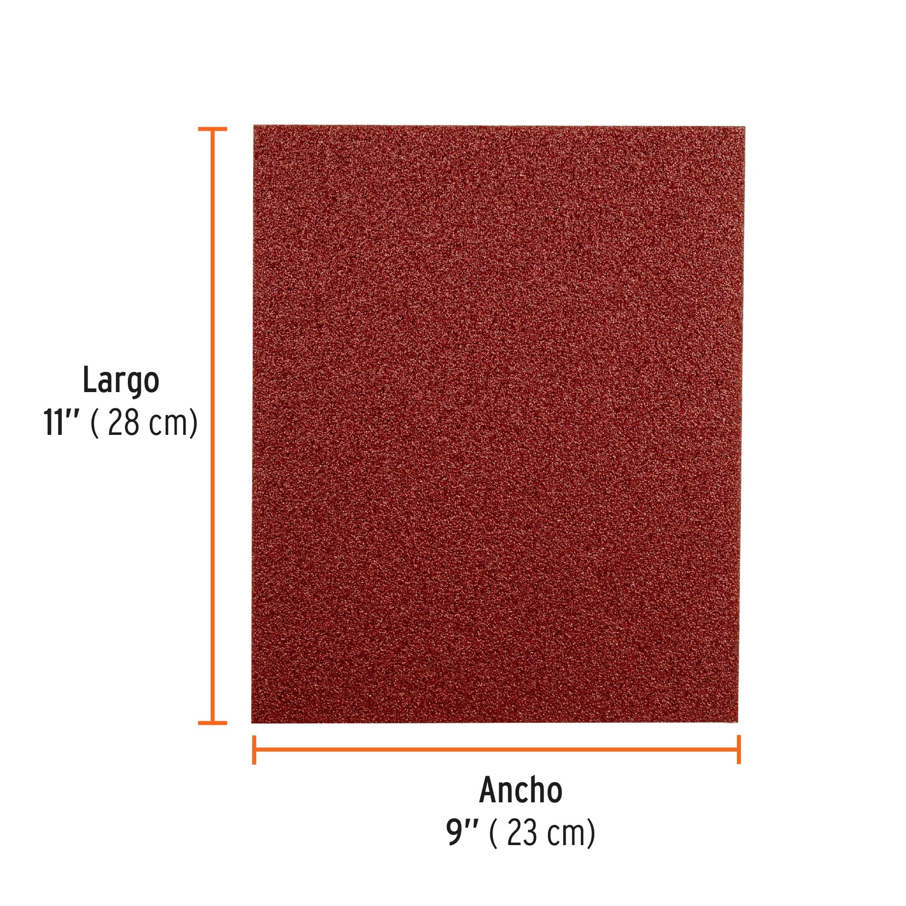 Lija de esmeril roja grano 50 de óxido de aluminio, TRUPER
