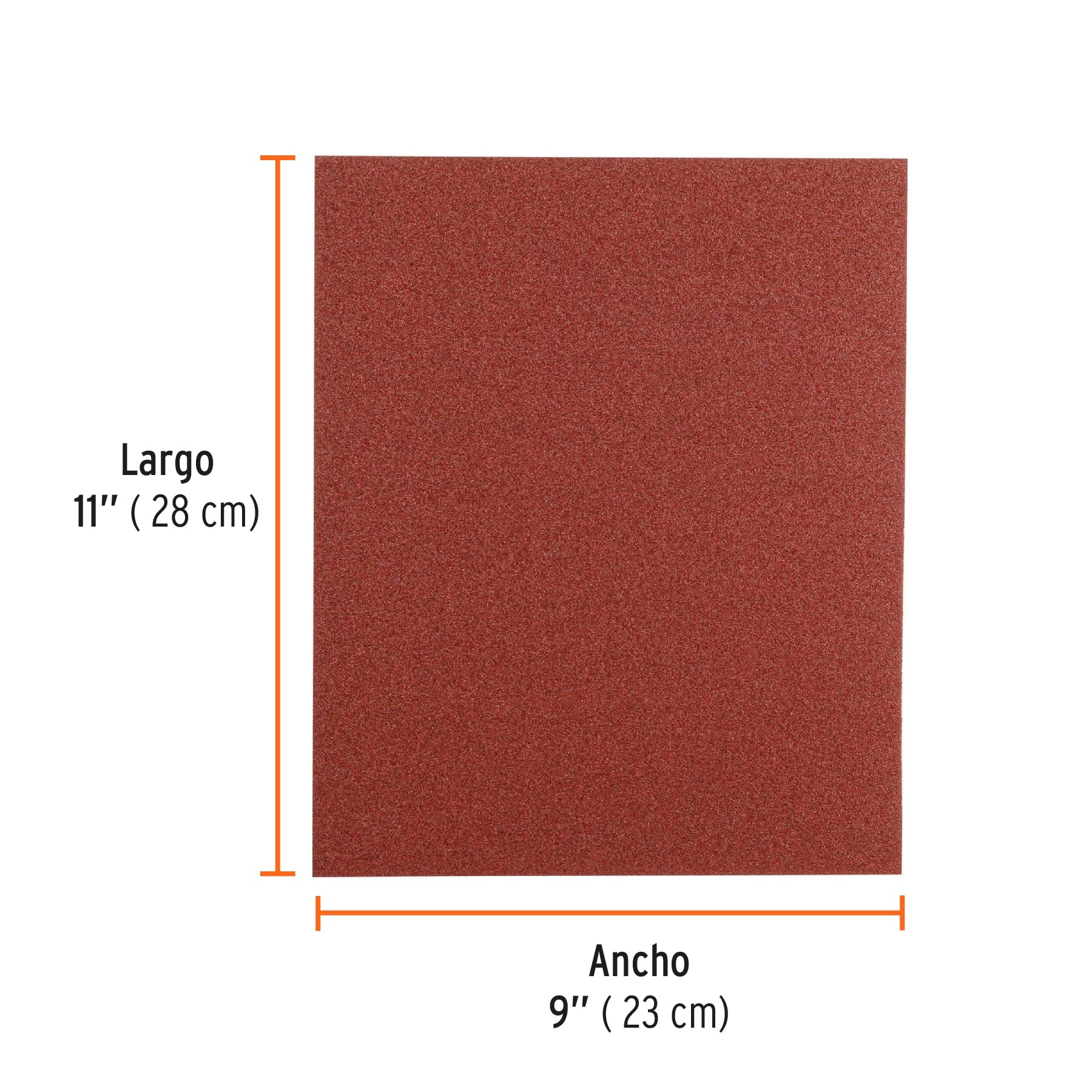 Lija de esmeril roja grano 80 de óxido de aluminio, TRUPER