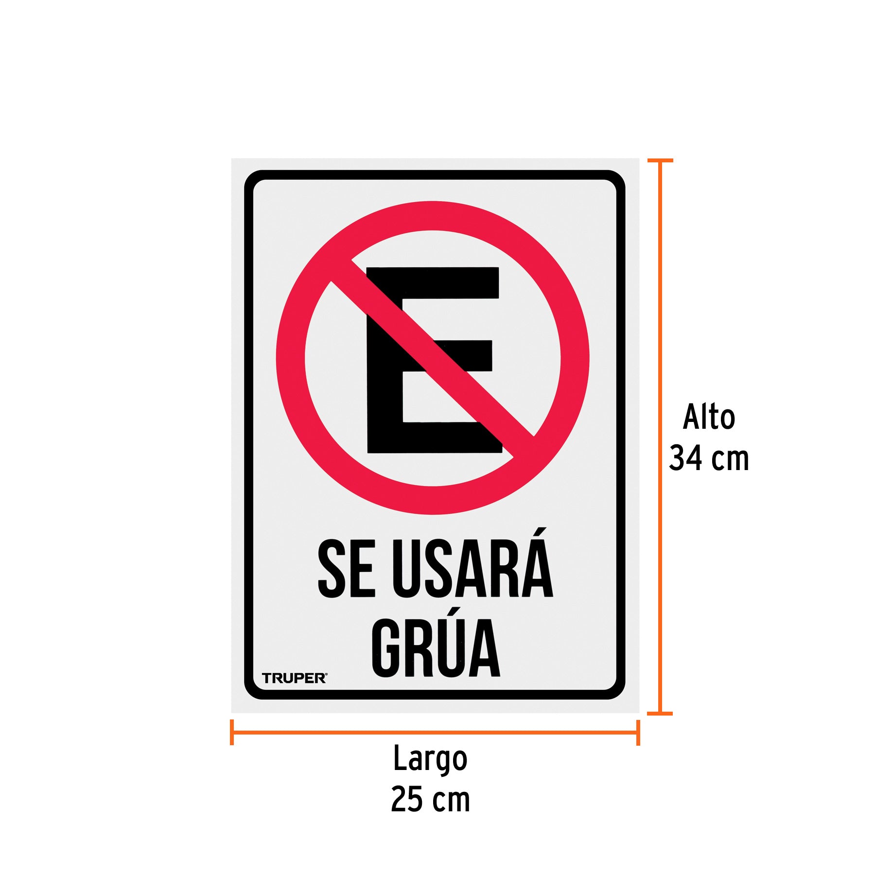 Letrero de señalización "NO ESTACIONARSE", 25 x 34 cm