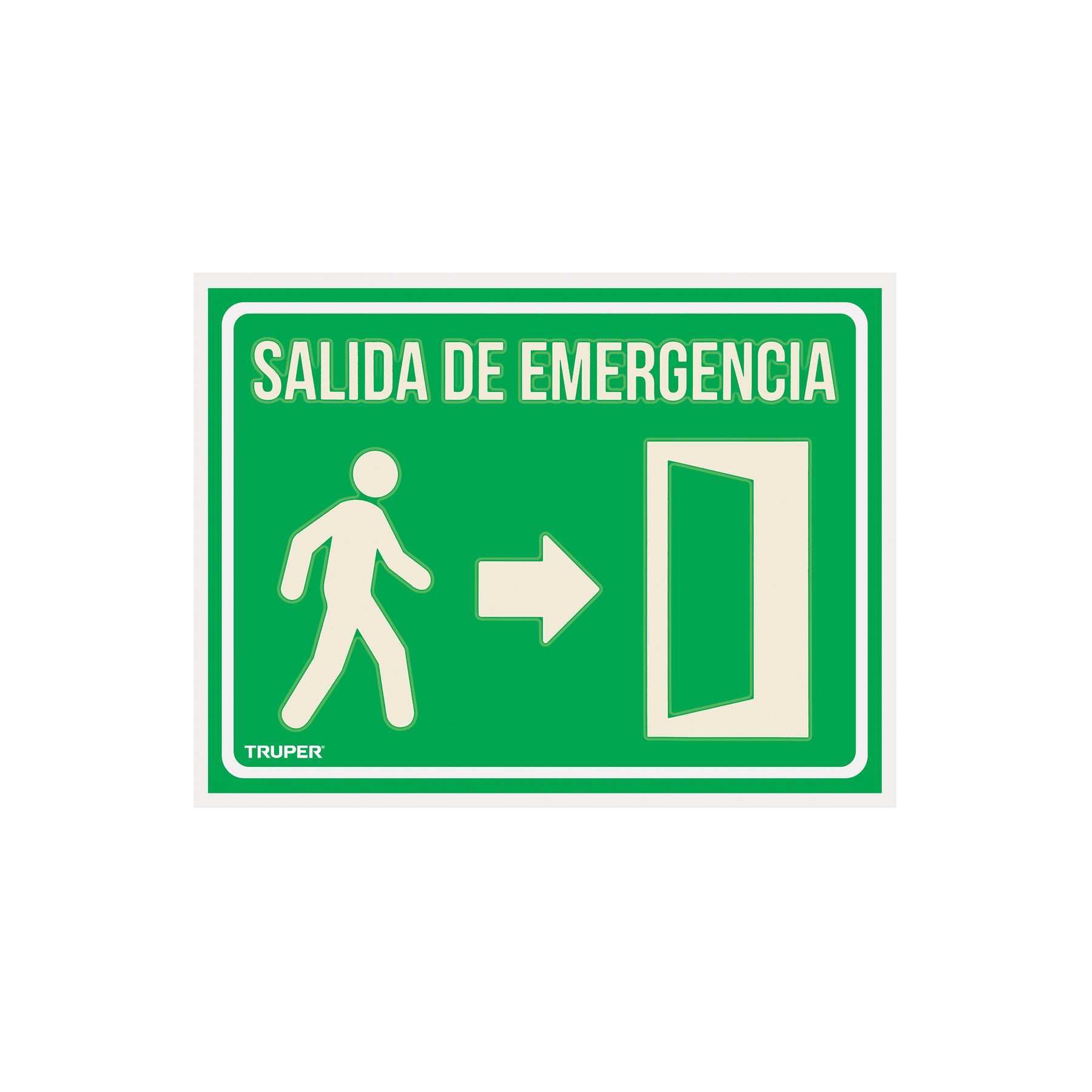 Letrero de señalización "SALIDA DE EMERGENCIA", 21 x 28 cm