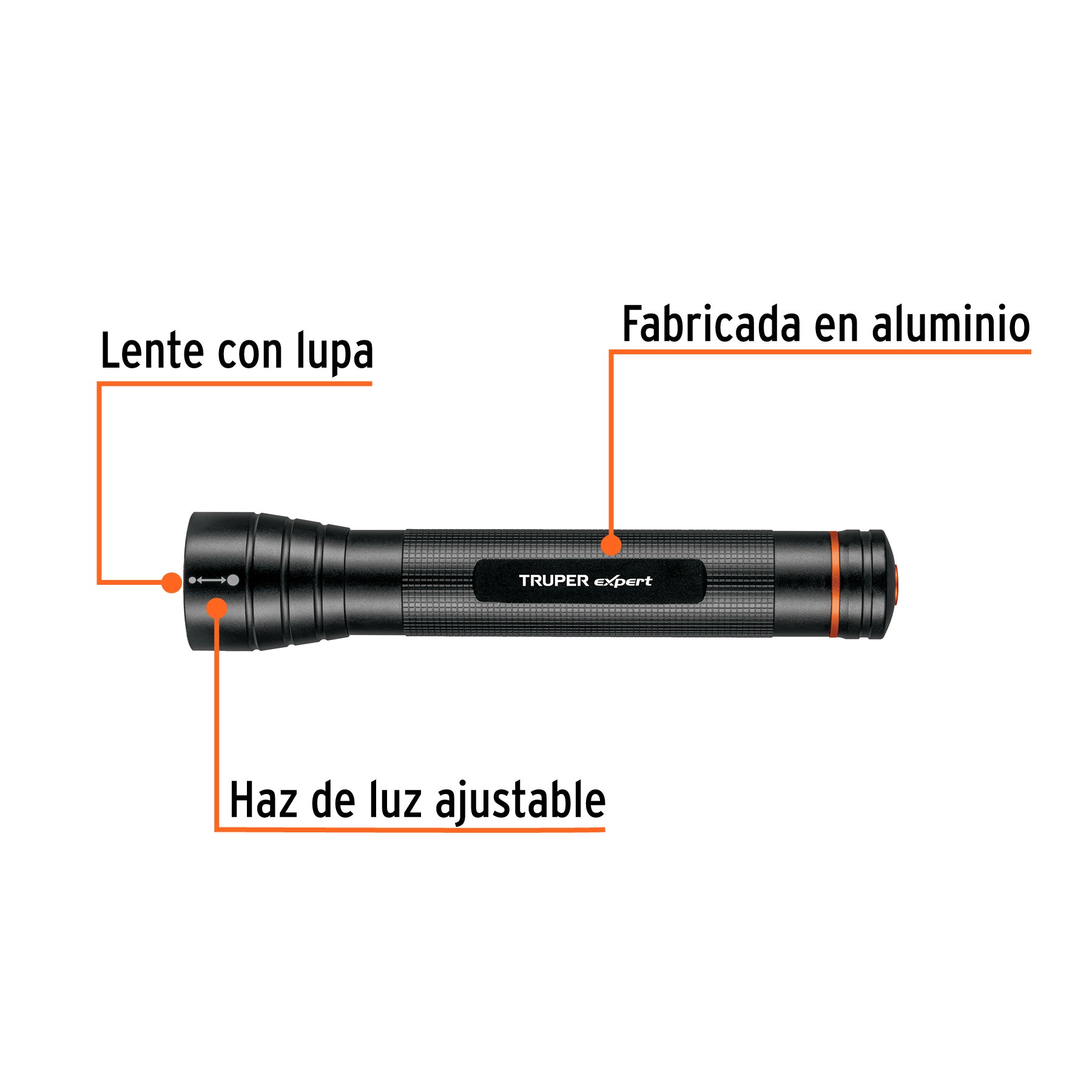 Linterna de aluminio LED Cree 850 lm con 3 pilas D, EXPERT