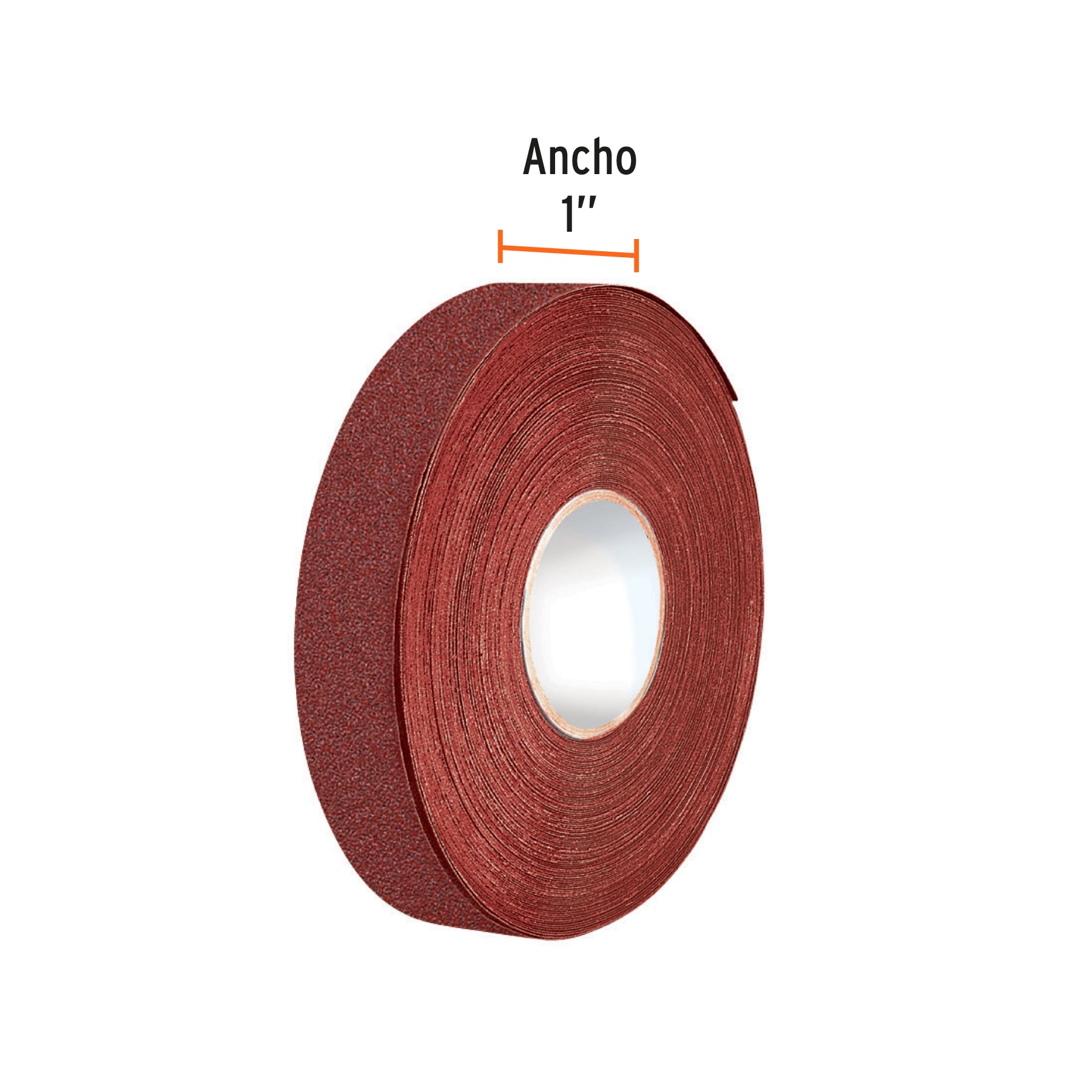 Rollo de 45 m de lija para plomero grano 120 ancho 1"