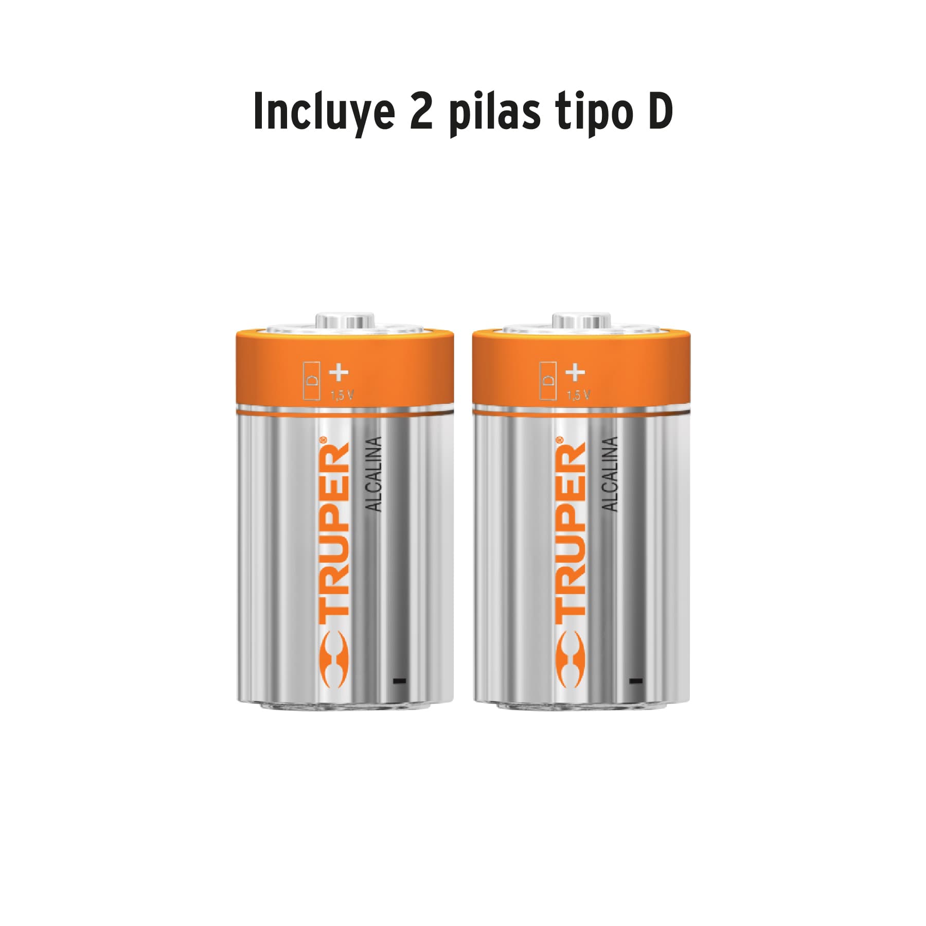 Linterna plástica 1 LED 180 lm con 2 pilas D, TRUPER