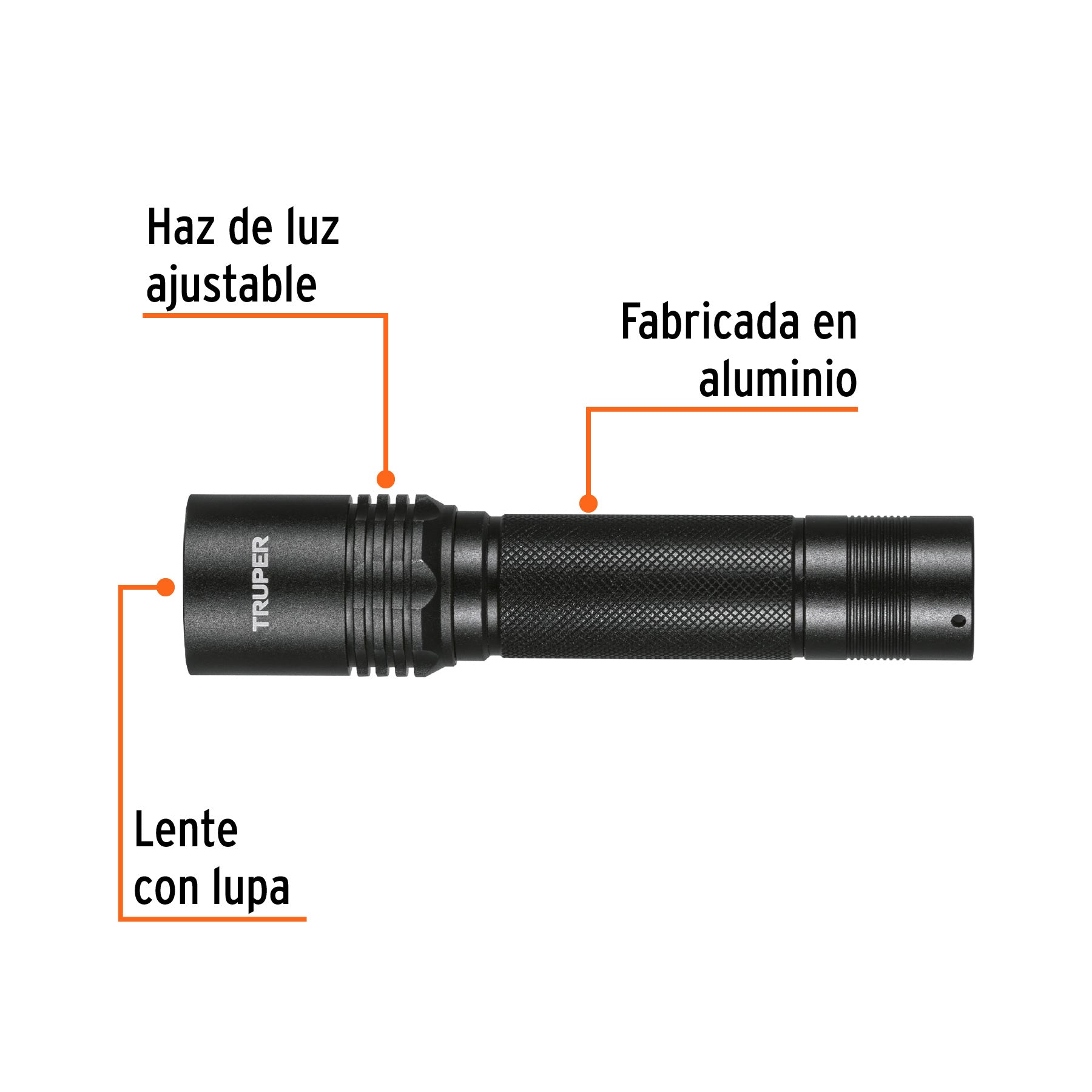 Linterna LED recargable, de aluminio, 340 lm, TRUPER
