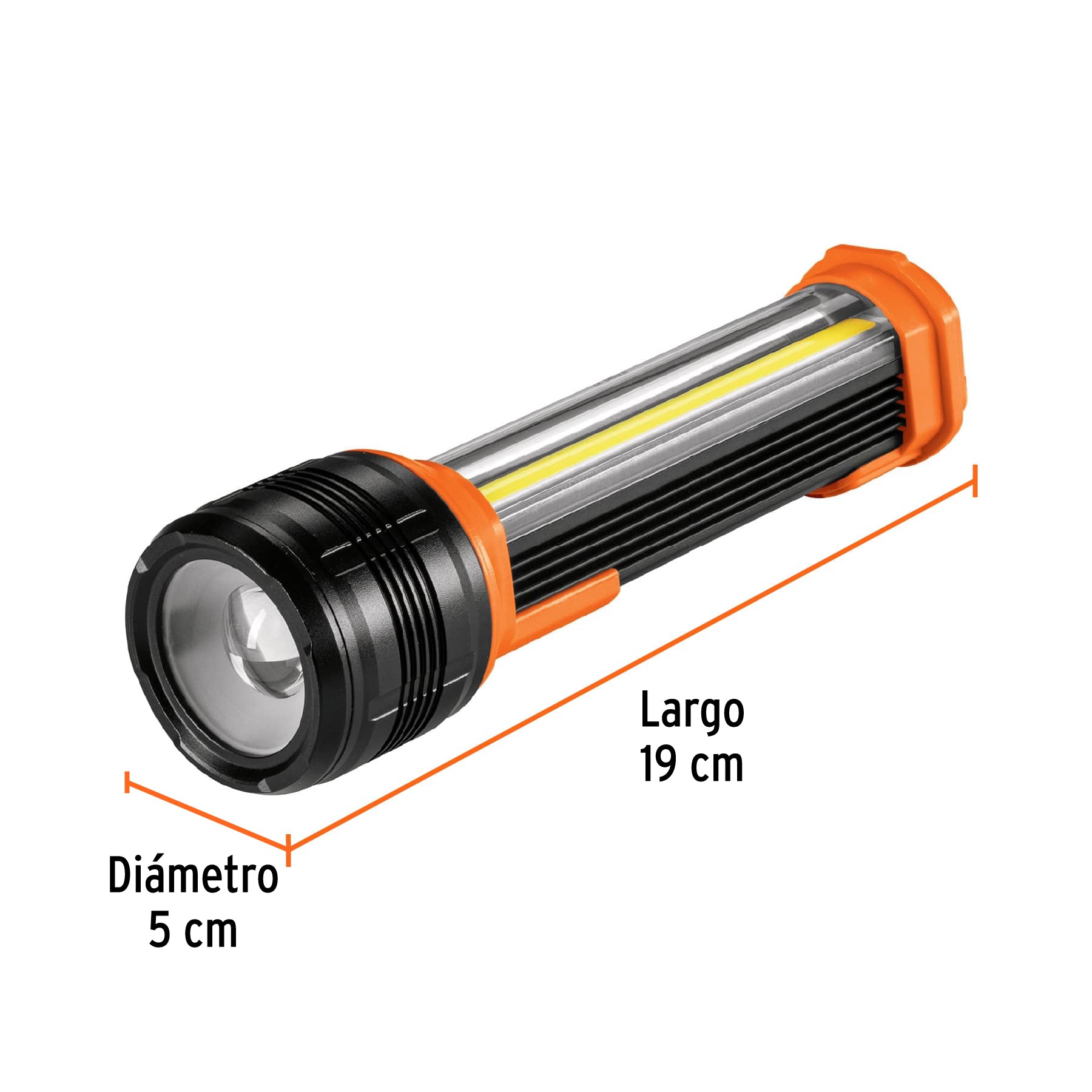 Linterna recargable con luz emergencia, 480lm, TRUPER EXPERT