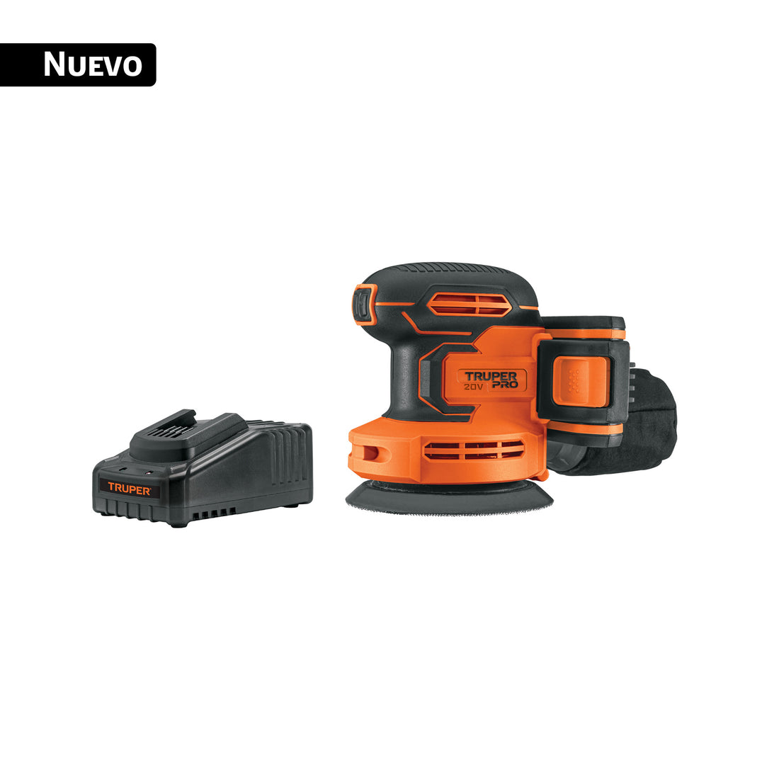 Lijadora roto-orbital 5", 20V, 1 batería 2Ah, TRUPER PRO