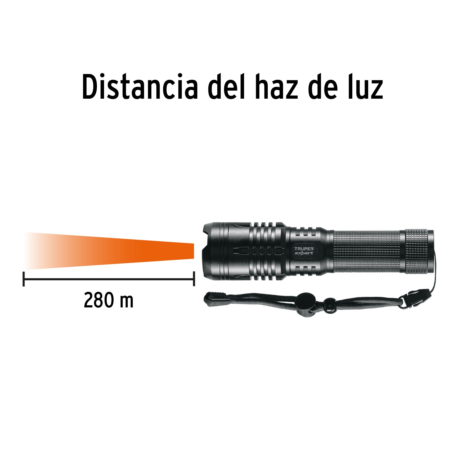 Linterna LED recargable, de aluminio,1,300 lm, TRUPER EXPERT