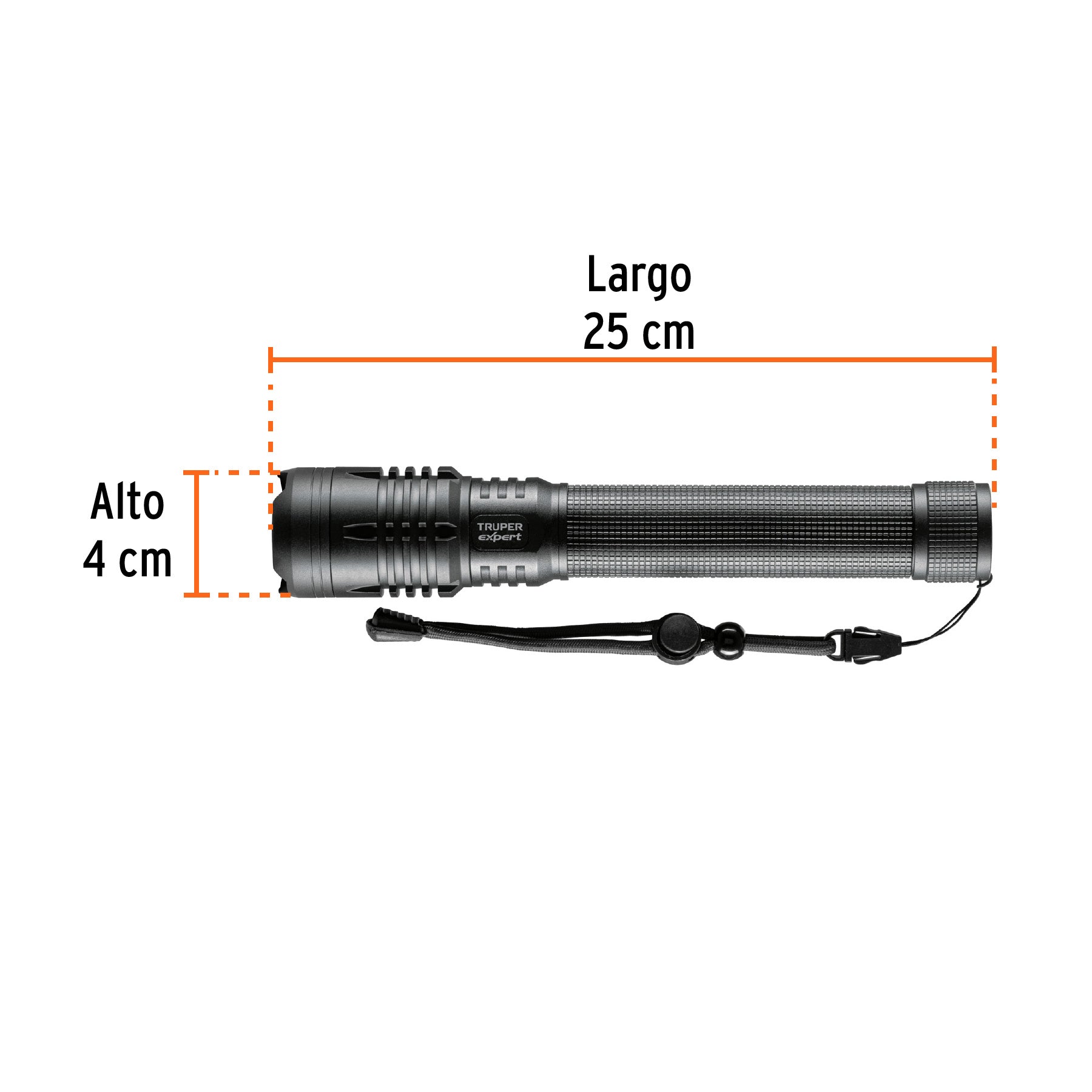 Linterna LED recargable, de aluminio,2,000 lm, TRUPER EXPERT