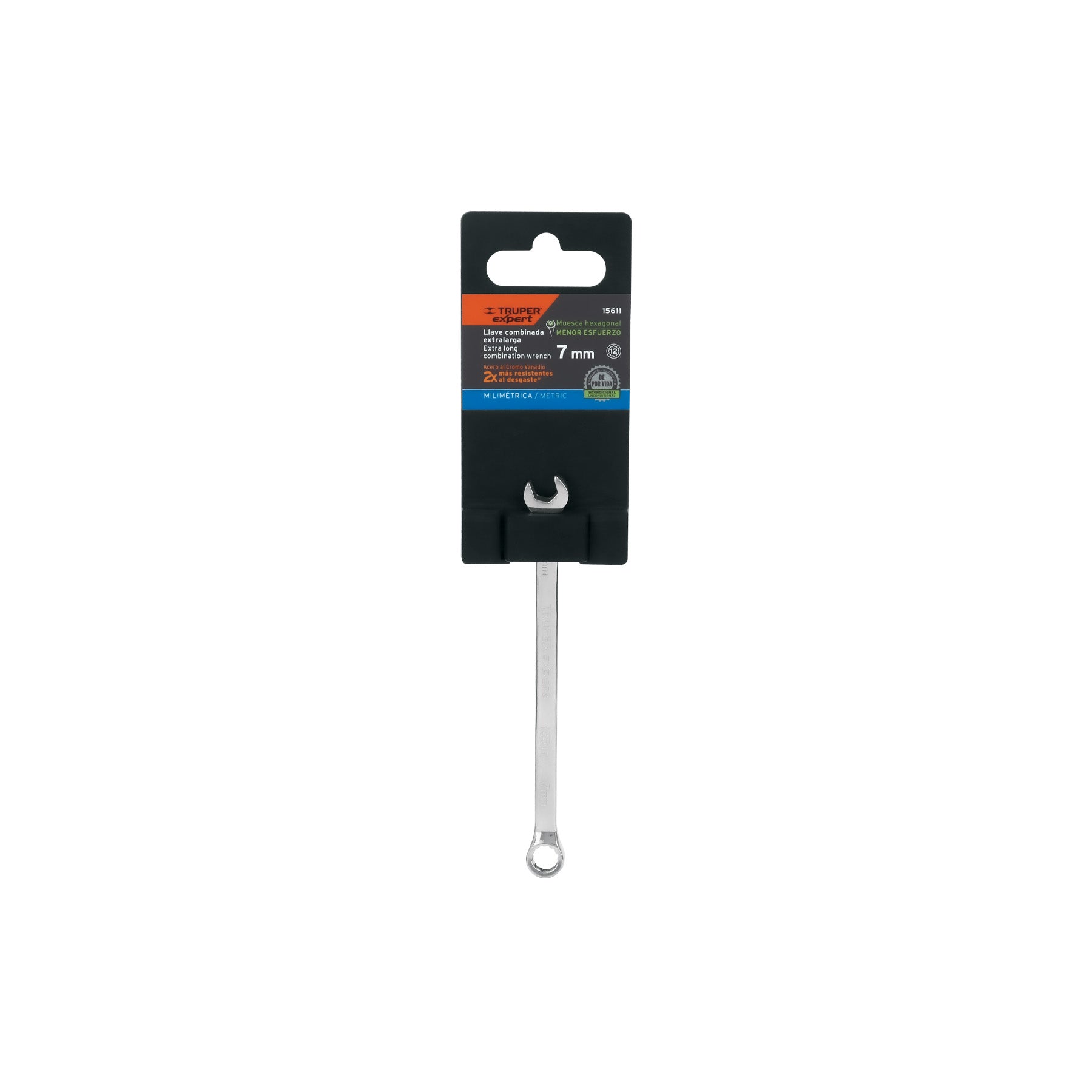 Llave combinada extralarga 7 mm x 135 mm de largo, EXPERT