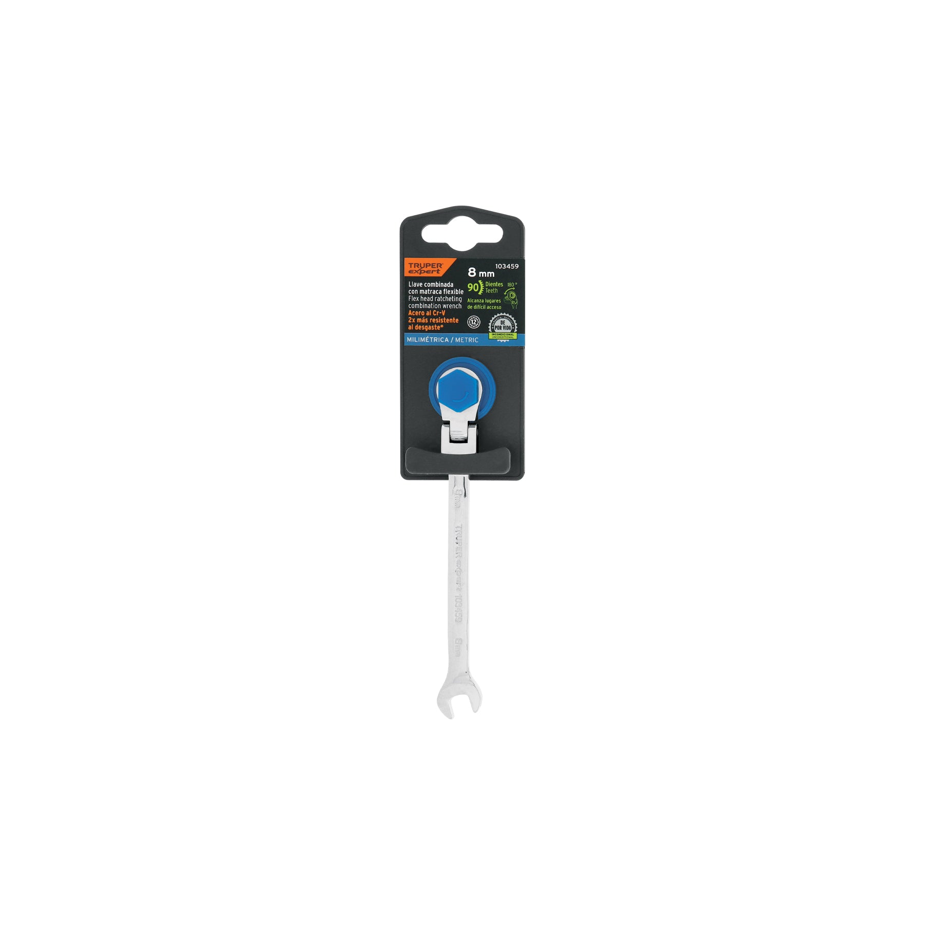 Llave combinada con matraca 8 mm flexible, EXPERT