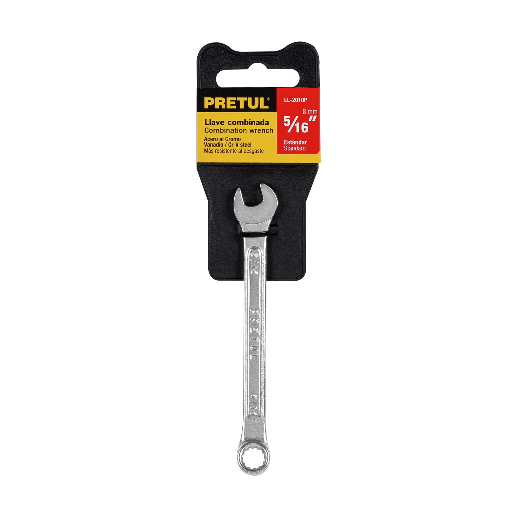 Llave combinada 5/16" x 120 mm de largo, PRETUL