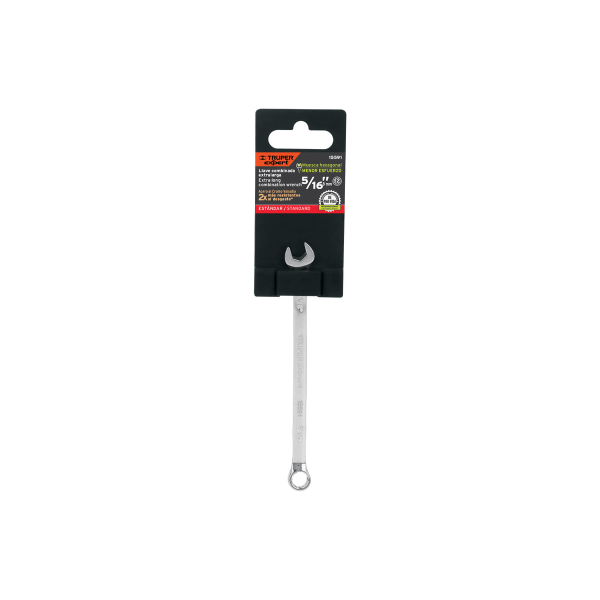 Llave combinada extralarga 5/16" x 145 mm de largo, EXPERT