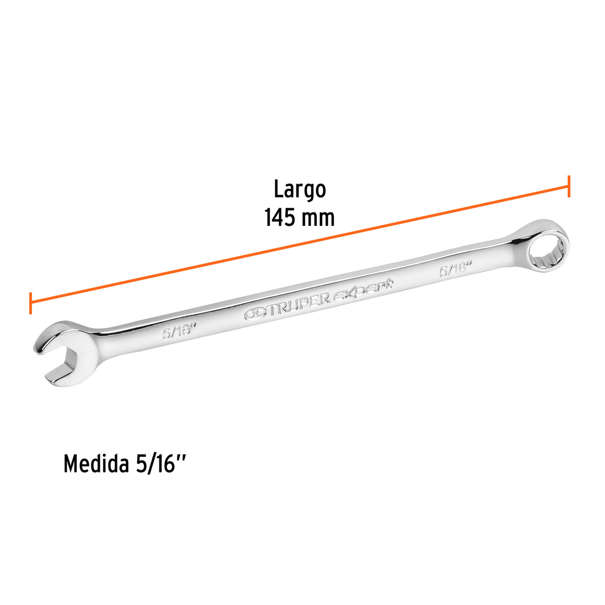 Llave combinada extralarga 5/16" x 145 mm de largo, EXPERT