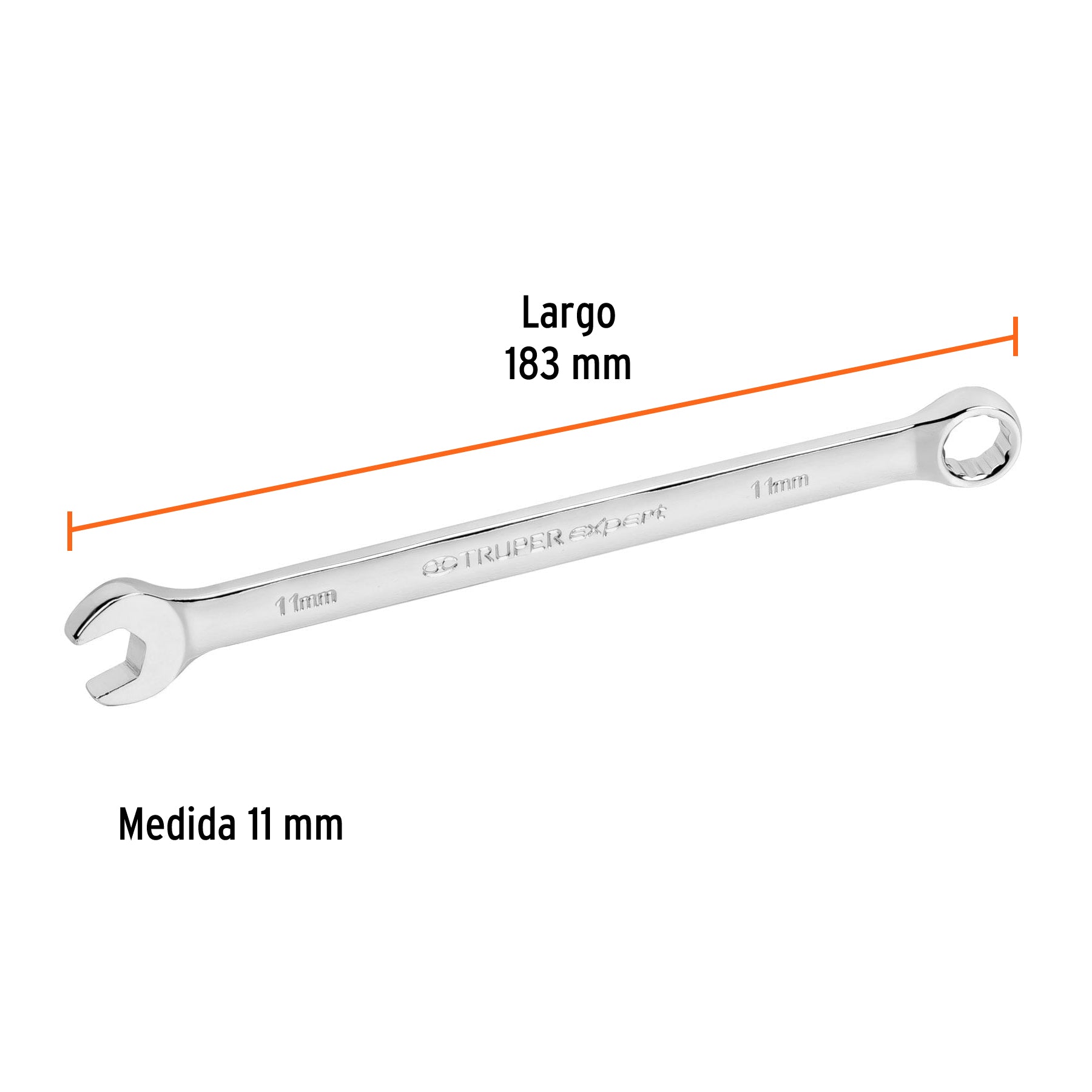 Llave combinada extralarga 11 mm x 183 mm de largo, EXPERT