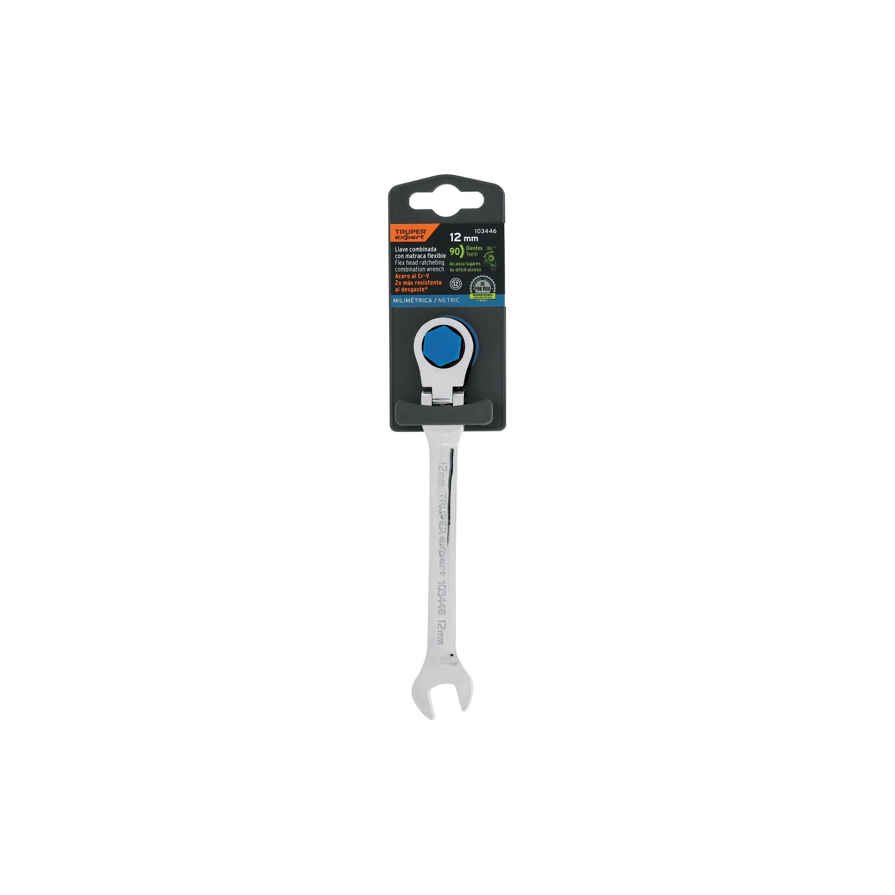 Llave combinada con matraca 12 mm flexible, EXPERT