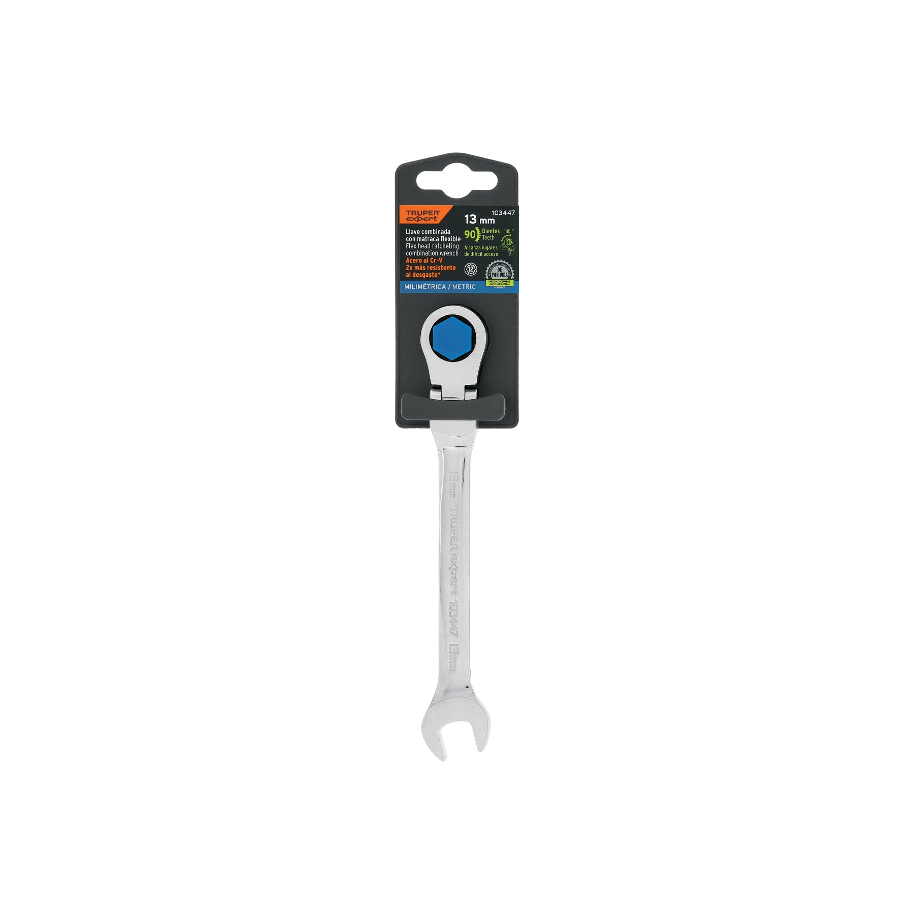 Llave combinada con matraca 13 mm flexible, EXPERT