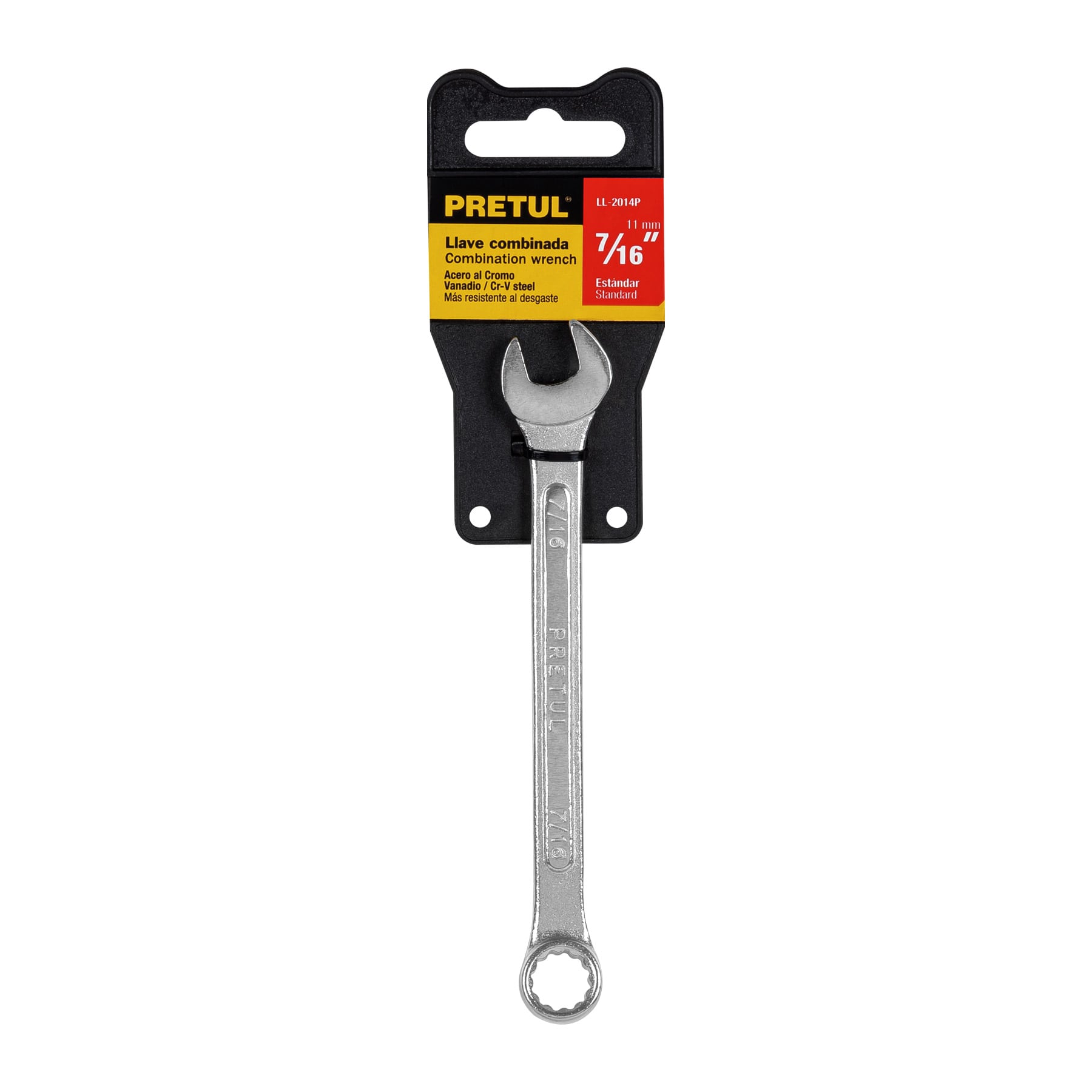 Llave combinada 7/16" x 150 mm de largo, PRETUL