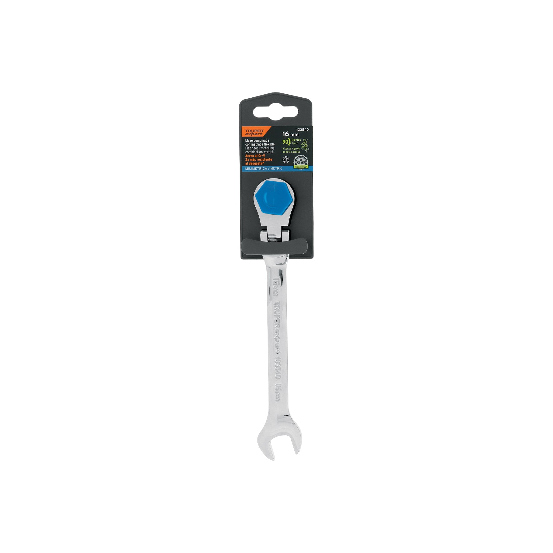 Llave combinada con matraca 16 mm flexible, EXPERT