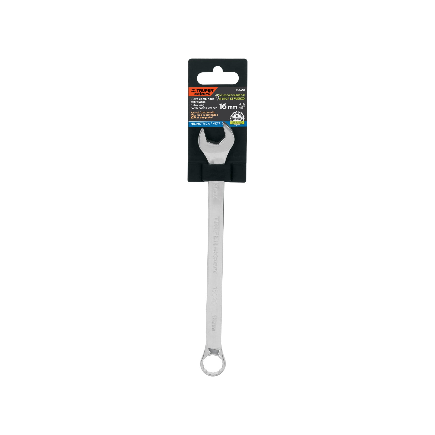 Llave combinada extralarga 16 mm x 240 mm de largo, EXPERT