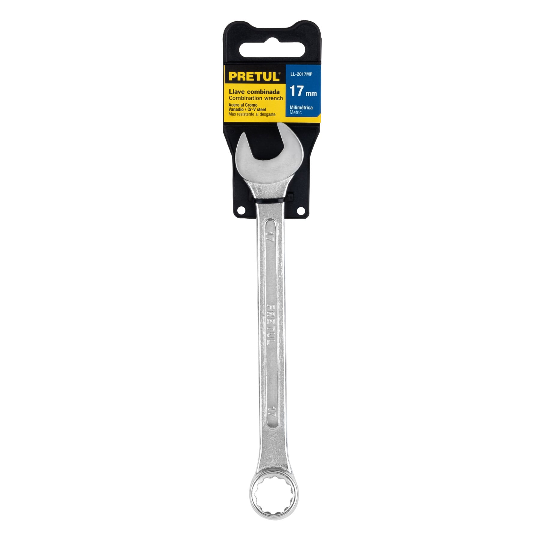 Llave combinada 17 mm x 210 mm de largo, PRETUL