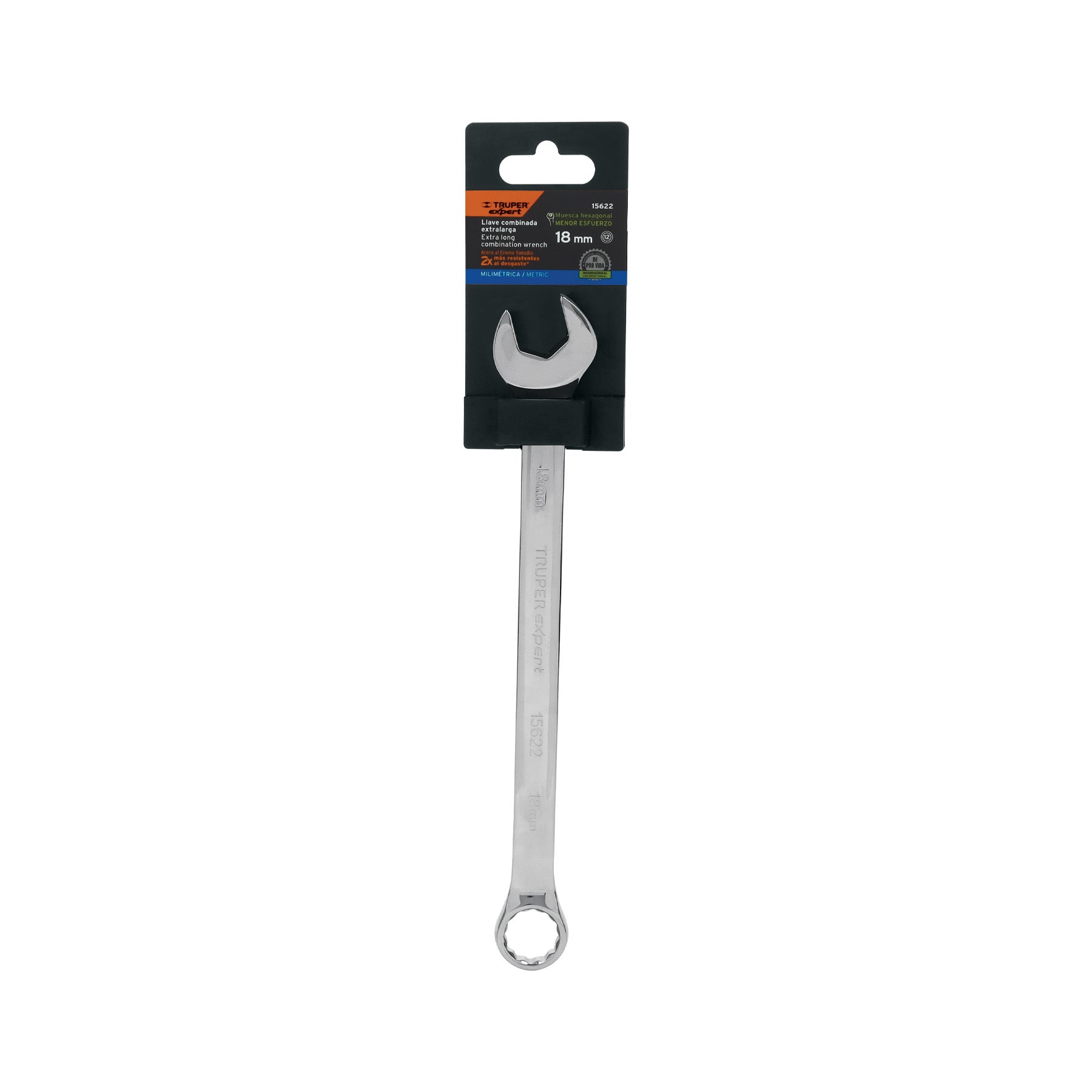 Llave combinada extralarga 18 mm x 269 mm de largo, EXPERT