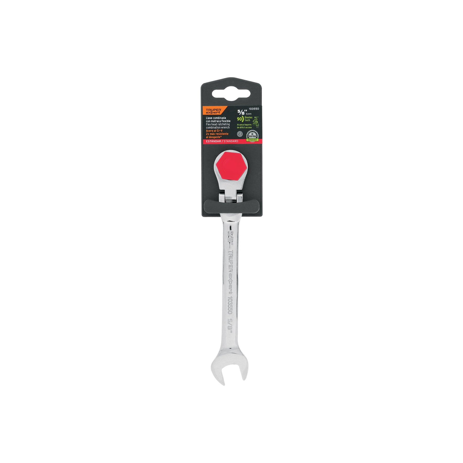Llave combinada con matraca 5/8" flexible, EXPERT