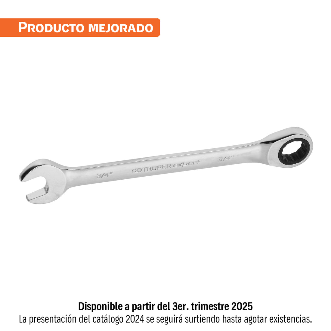 Llave combinada con matraca 3/4" x 238 mm largo, EXPERT