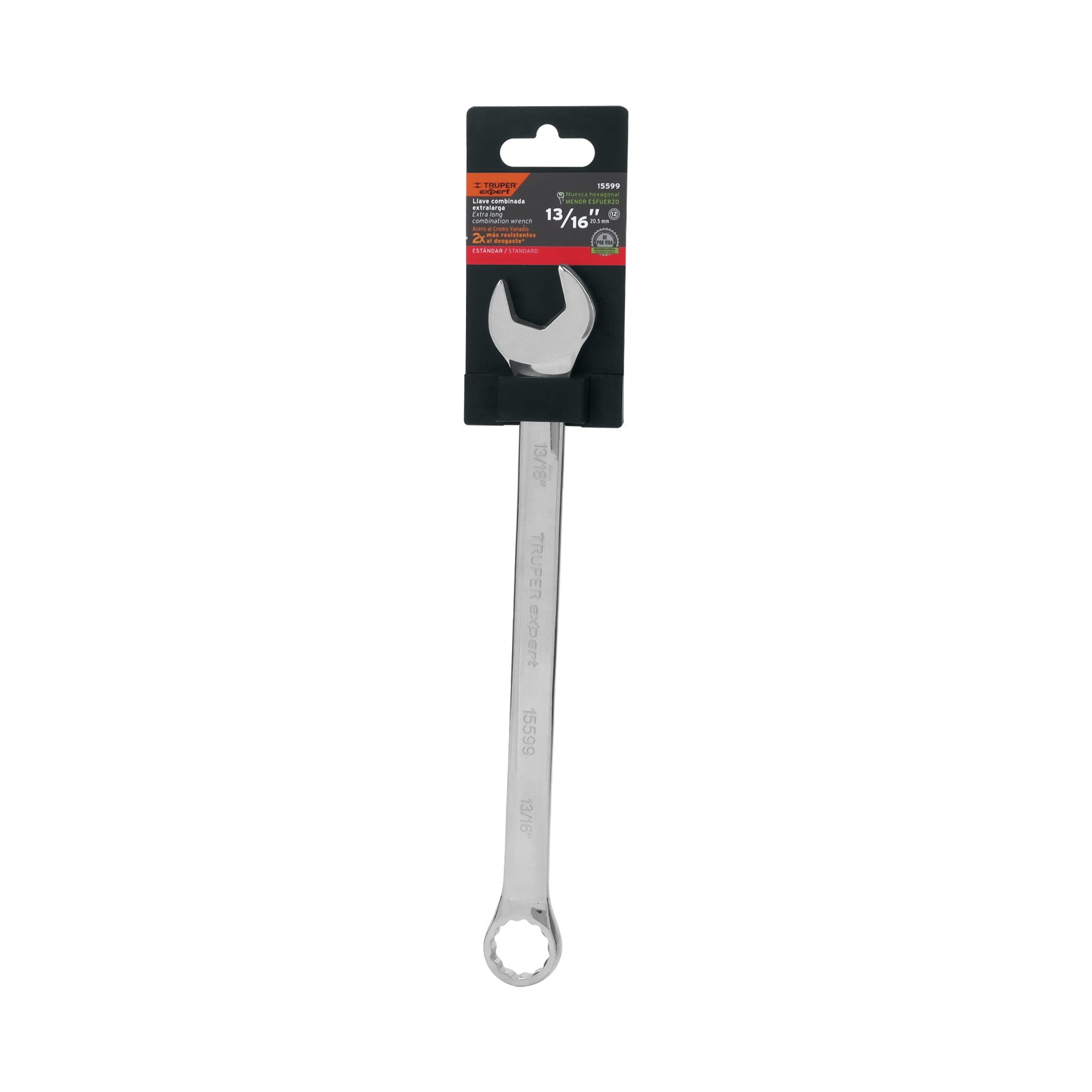 Llave combinada extralarga 13/16" x 298 mm de largo, EXPERT