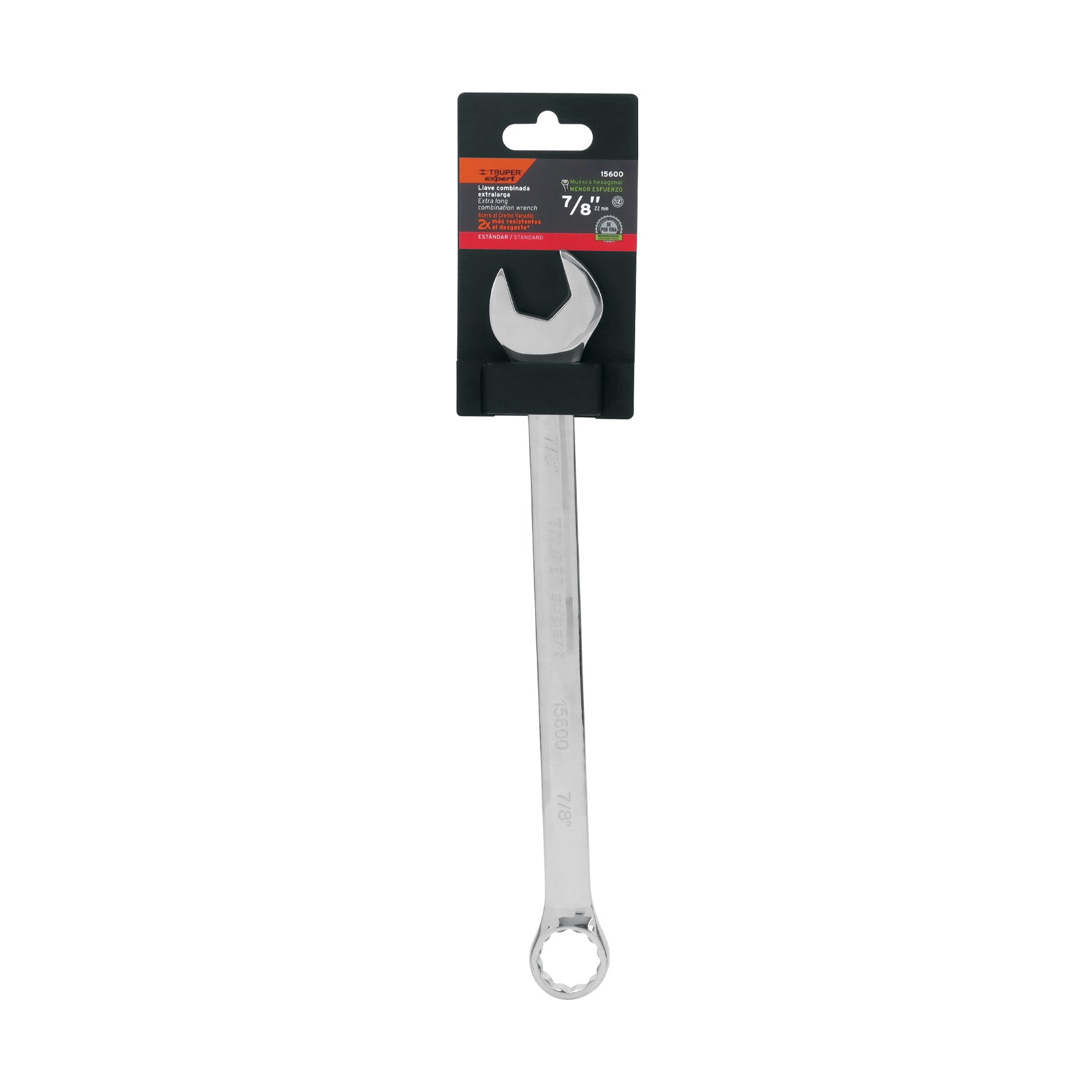 Llave combinada extralarga 7/8" x 316 mm de largo, EXPERT