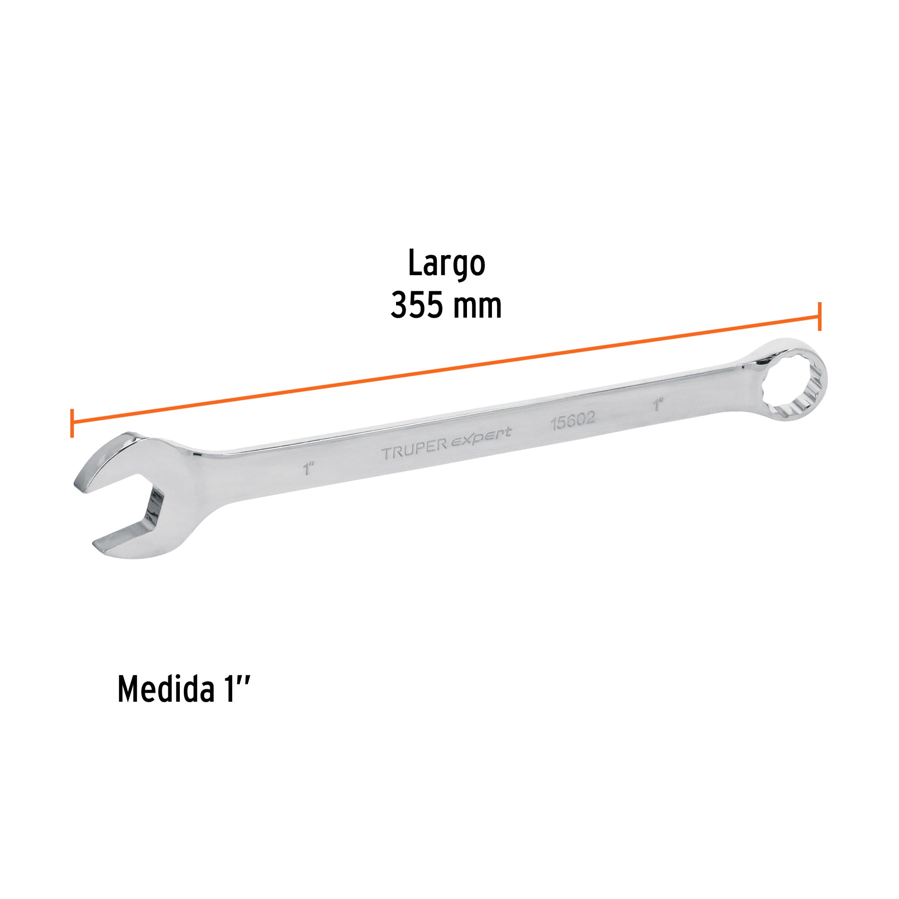 Llave combinada extralarga 1" x 355 mm de largo, EXPERT