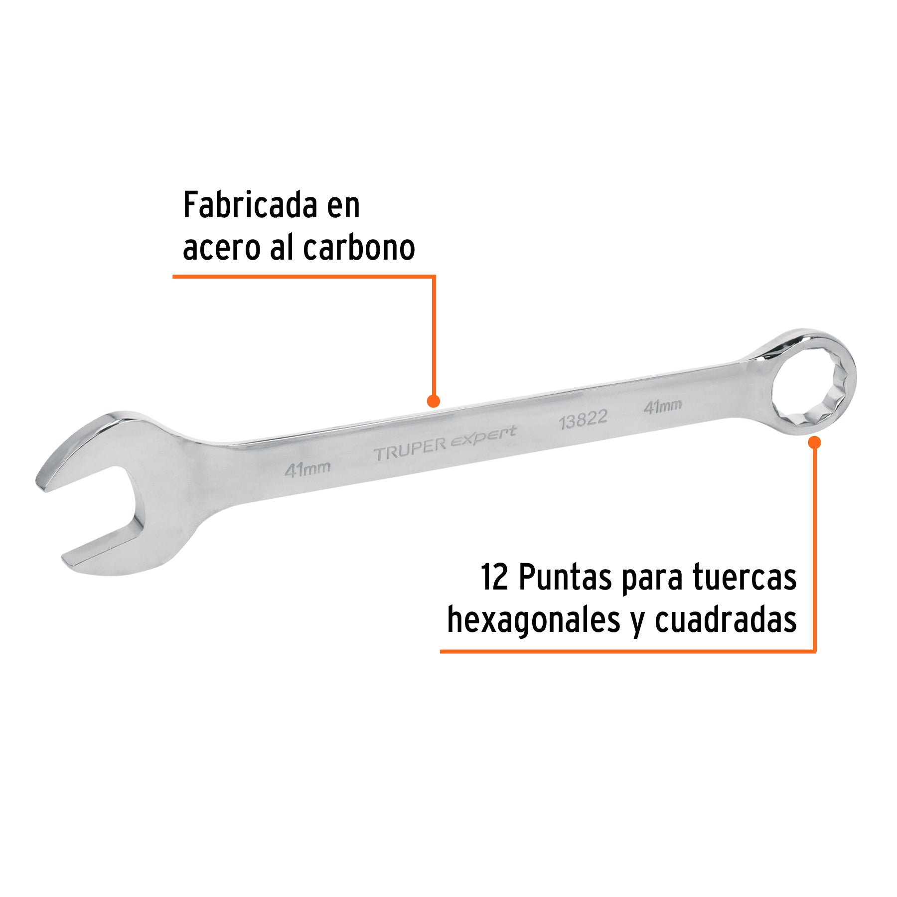 Llave combinada extralarga 41 mm x 483 mm de largo, EXPERT