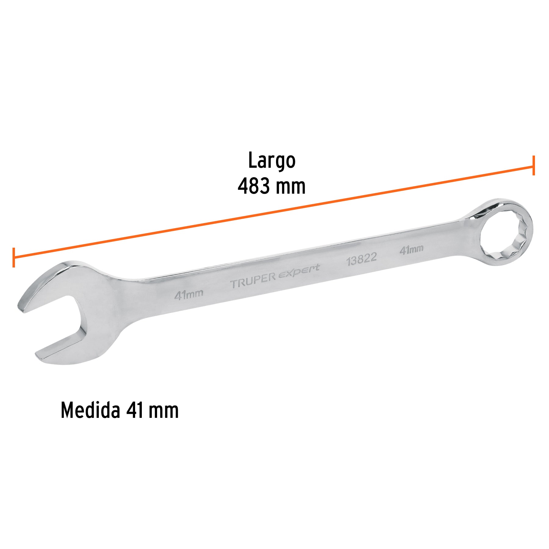 Llave combinada extralarga 41 mm x 483 mm de largo, EXPERT